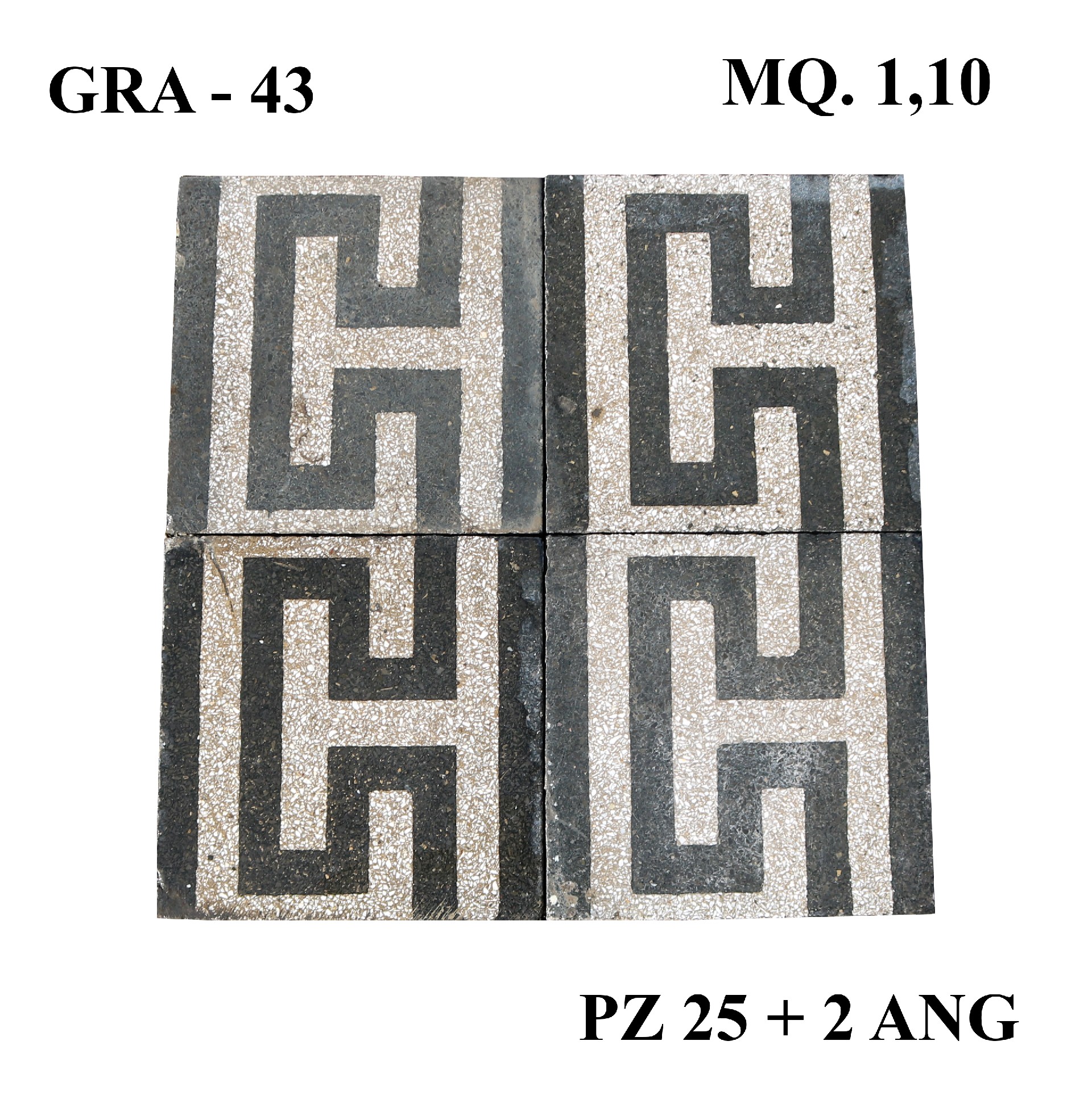 Antica pavimentazione in graniglia cm20x20 - Cementine e Graniglie - Pavimentazioni Antiche - Prodotti - Antichità Fiorillo