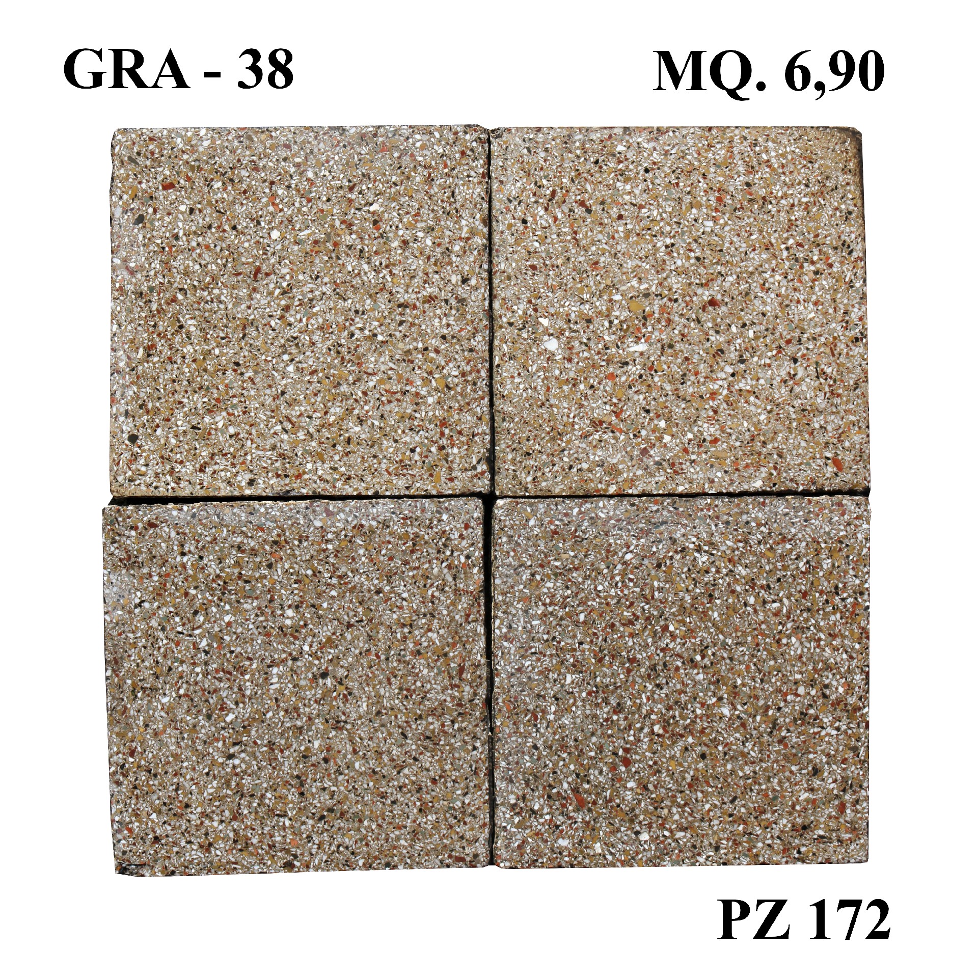 Antica pavimentazione in graniglia cm20x20. - Cementine e Graniglie - Pavimentazioni Antiche - Prodotti - Antichità Fiorillo
