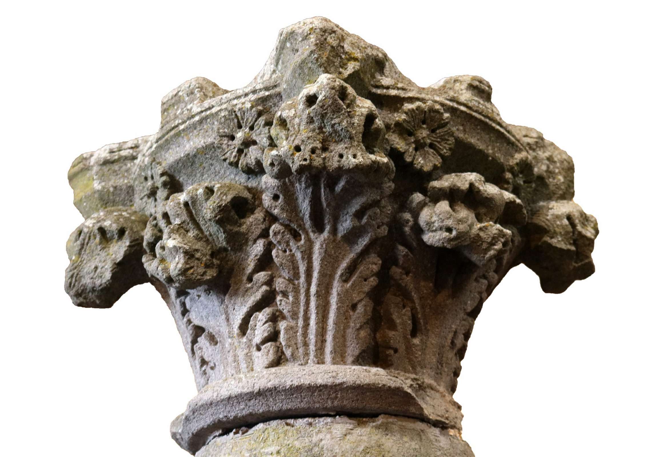 Coppia di colonne antiche in pietra. Epoca 1600. - 1