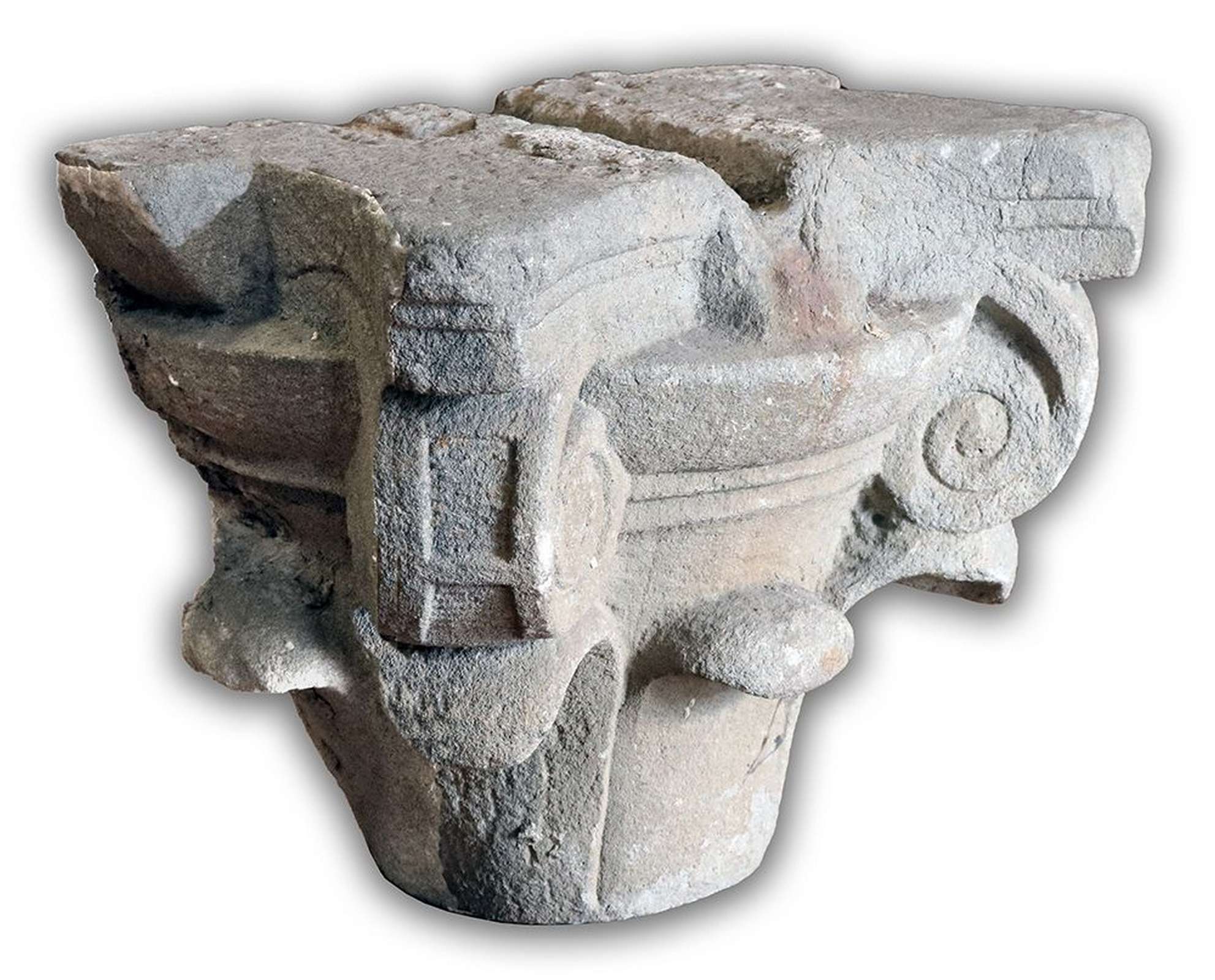 Antico capitello in pietra. Epoca 1400. - 1