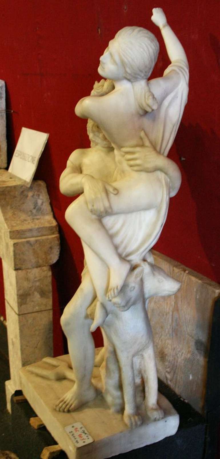 Antico gruppo scultoreo in marmo. Epoca 1800. - 1