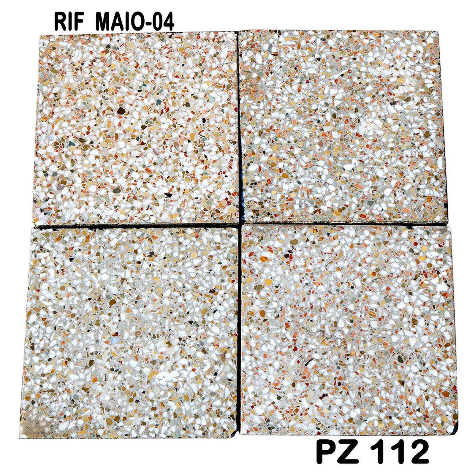 Antica pavimentazione in graniglia. cm.20x20 - 1