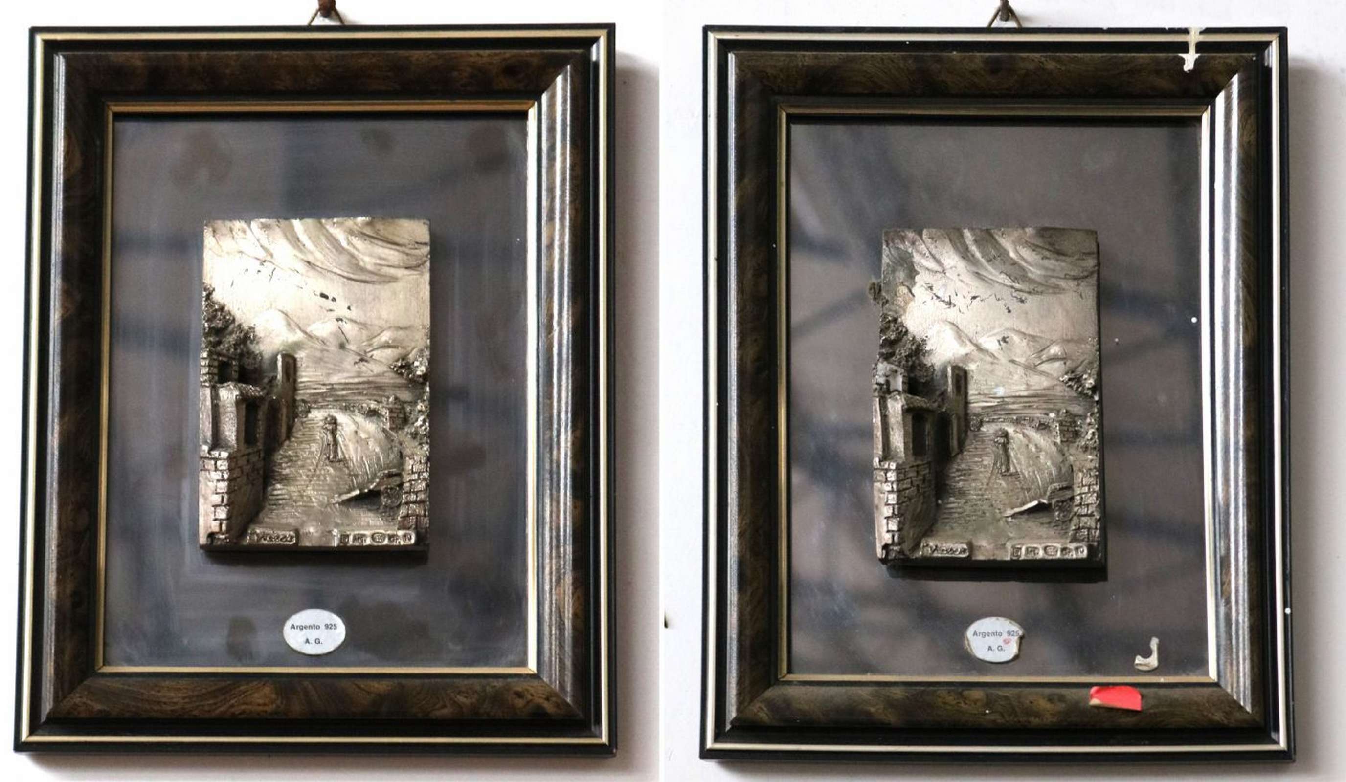 Antichi quadri fusione in argento - 1