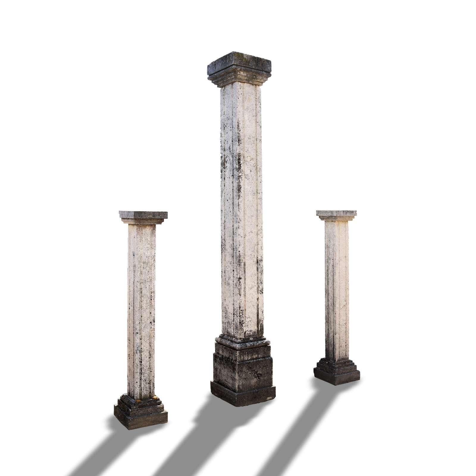 Antiche colonne in pietra. Epoca 1900. - 1
