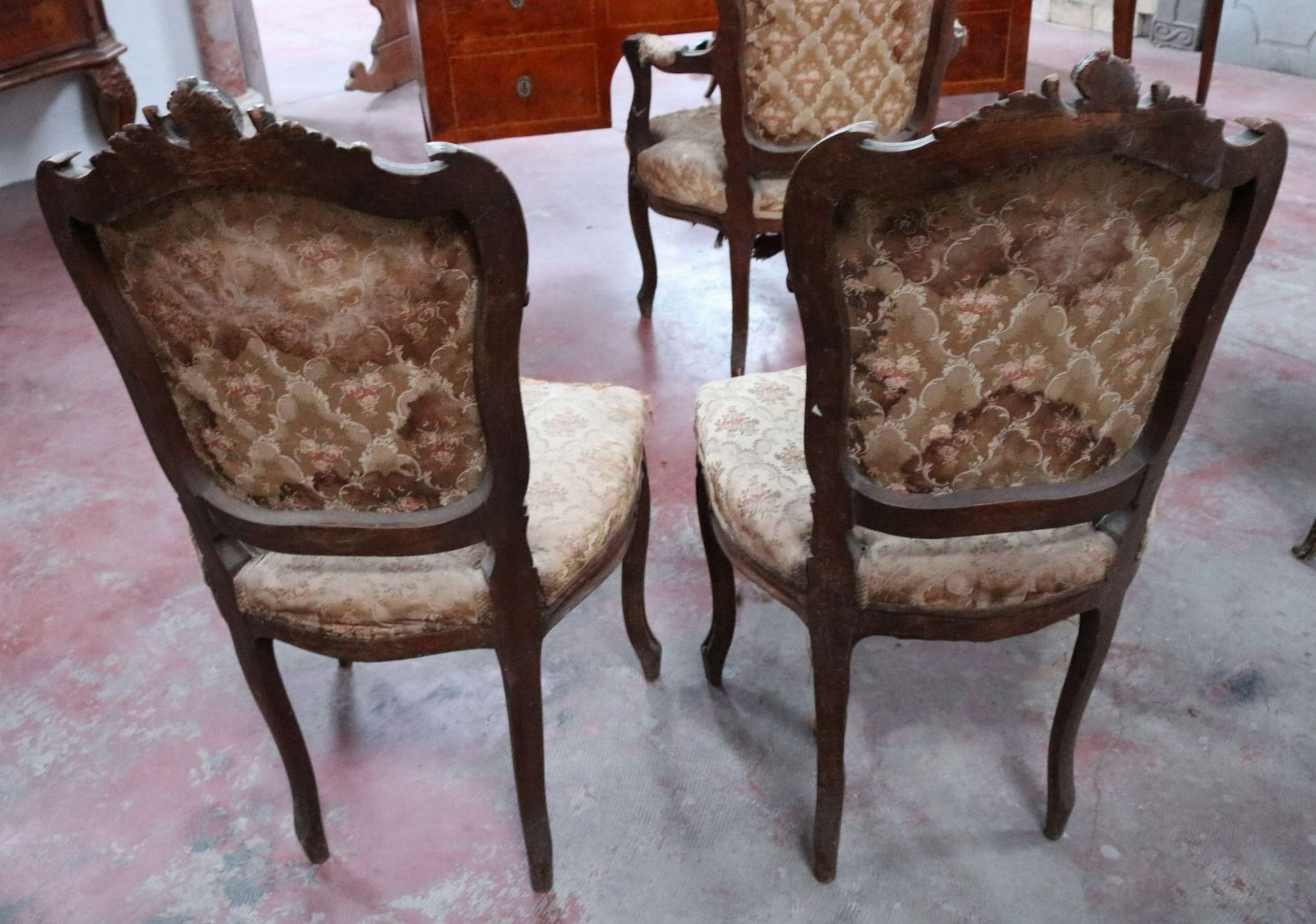 Coppia di sedie antiche in legno. Epoca 1800. - 1