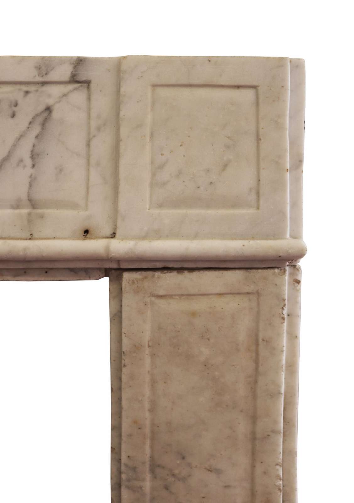 Camino antico in marmo, cm 164x114h. Epoca 1800. - 1