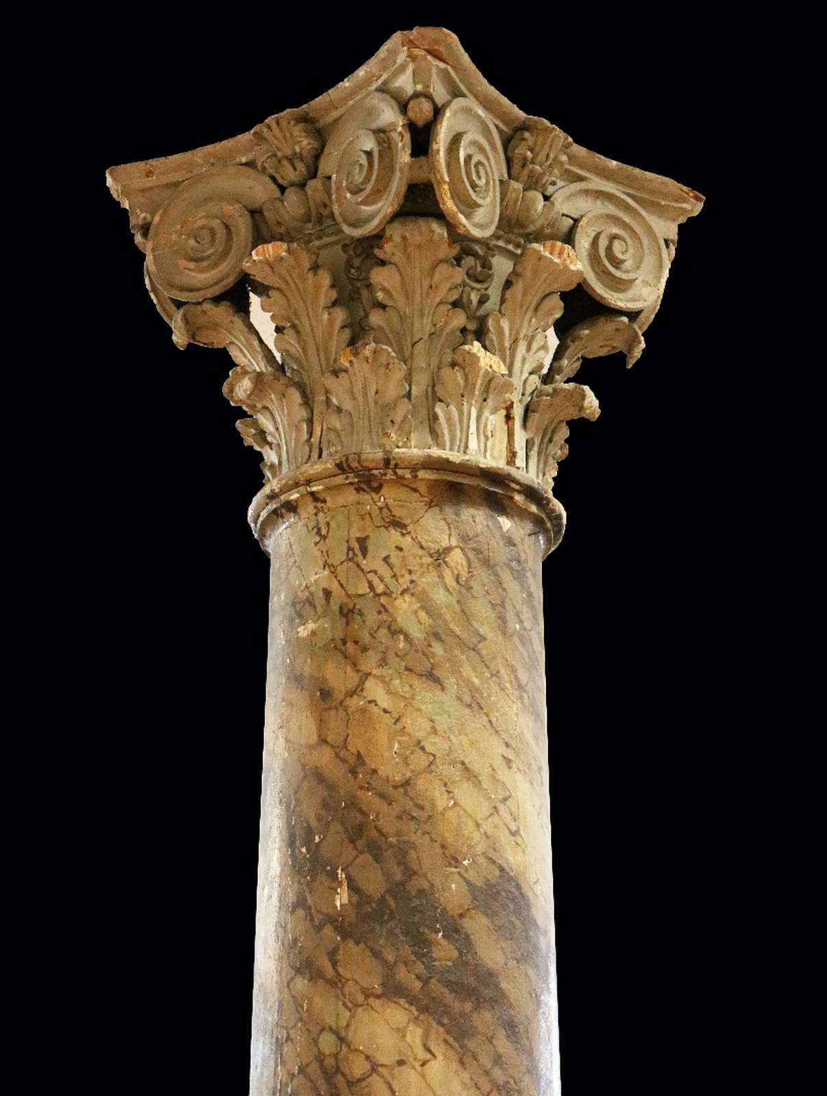 Quattro antiche colonne in legno. Epoca Luigi XIV. - 1