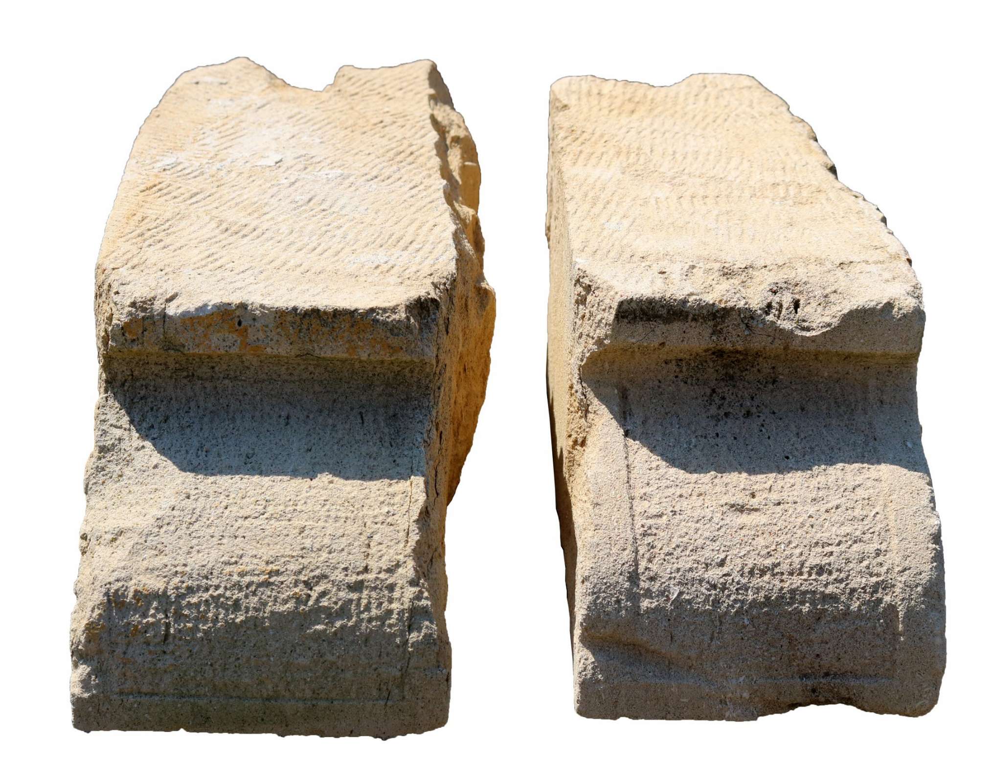 Coppia di antiche mensole in pietra. Epoca 1800. - 1