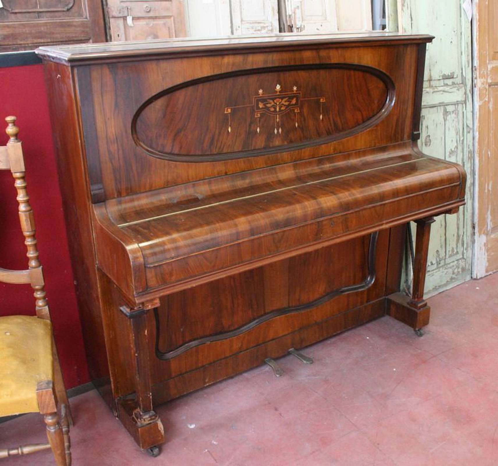 Antico pianoforte in legno - 1