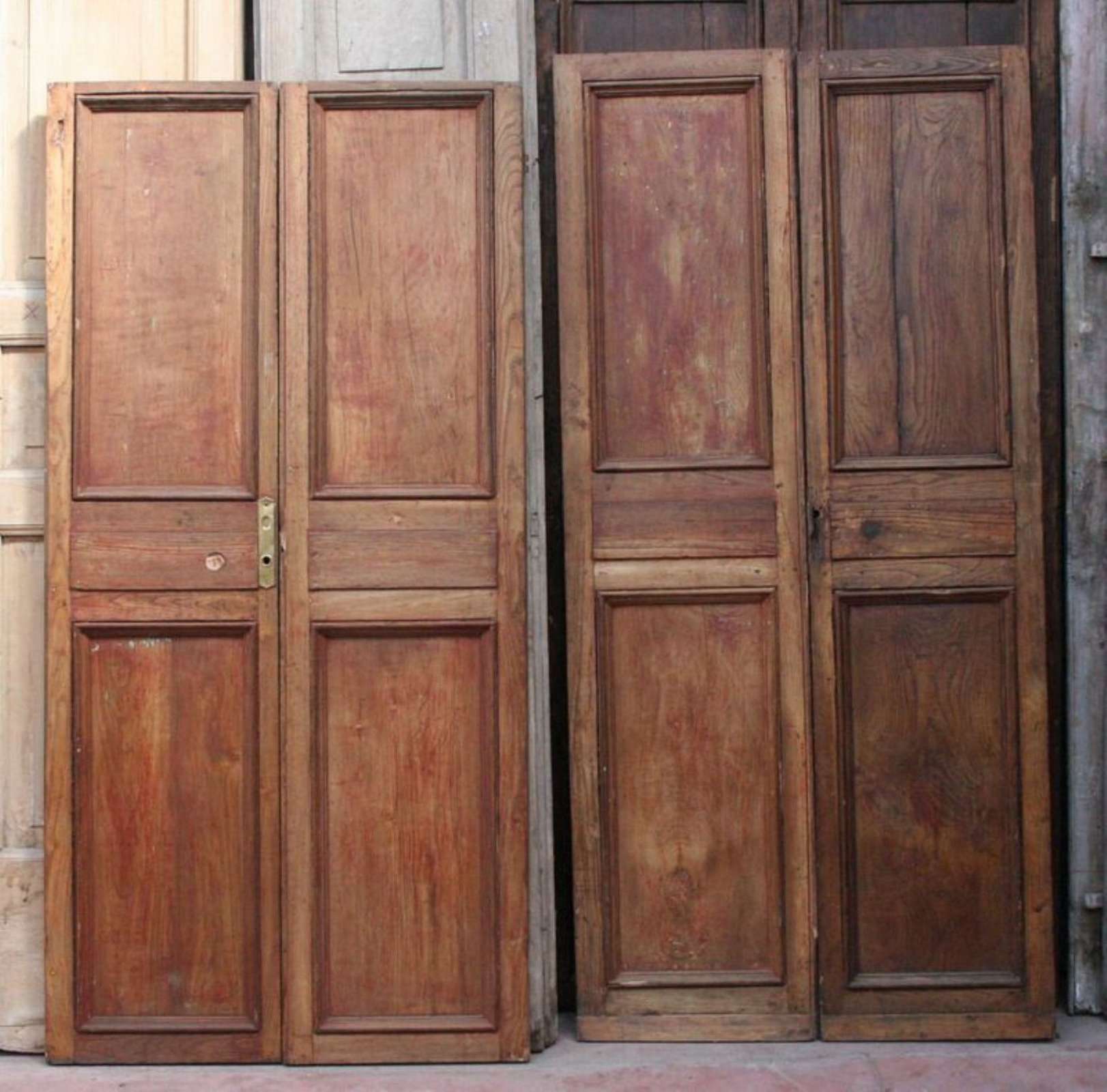Coppia di antiche porte in legno. Epoca 1800. - 1