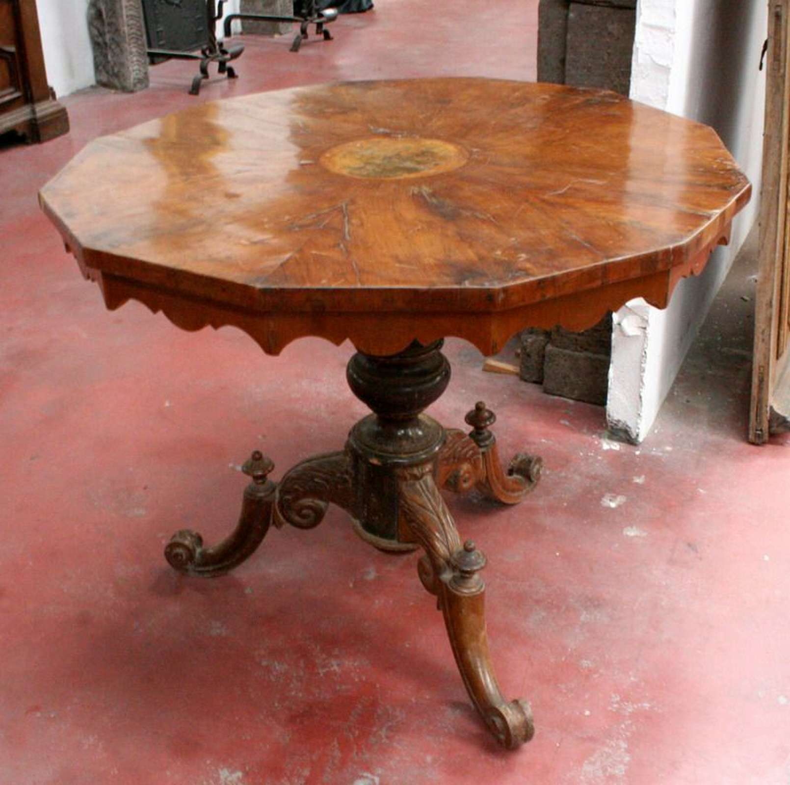 Tavolo antico in legno. Epoca 1800. - 1
