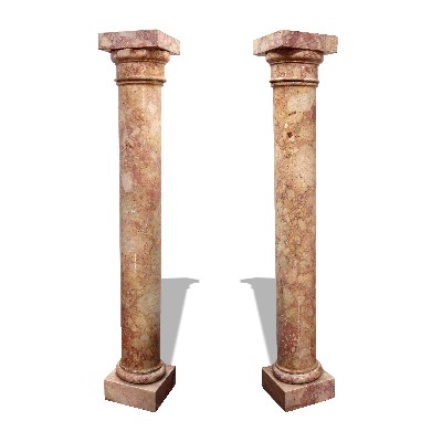 Coppia di antiche colonne in marmo. Epoca 1800. 