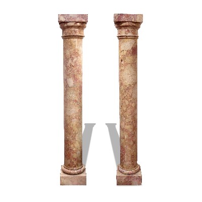 Coppia di antiche colonne in marmo. Epoca 1800. 
