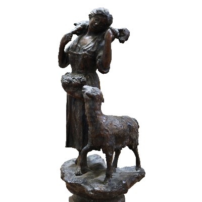 Antica scultura in bronzo. Epoca inizi 1900. 