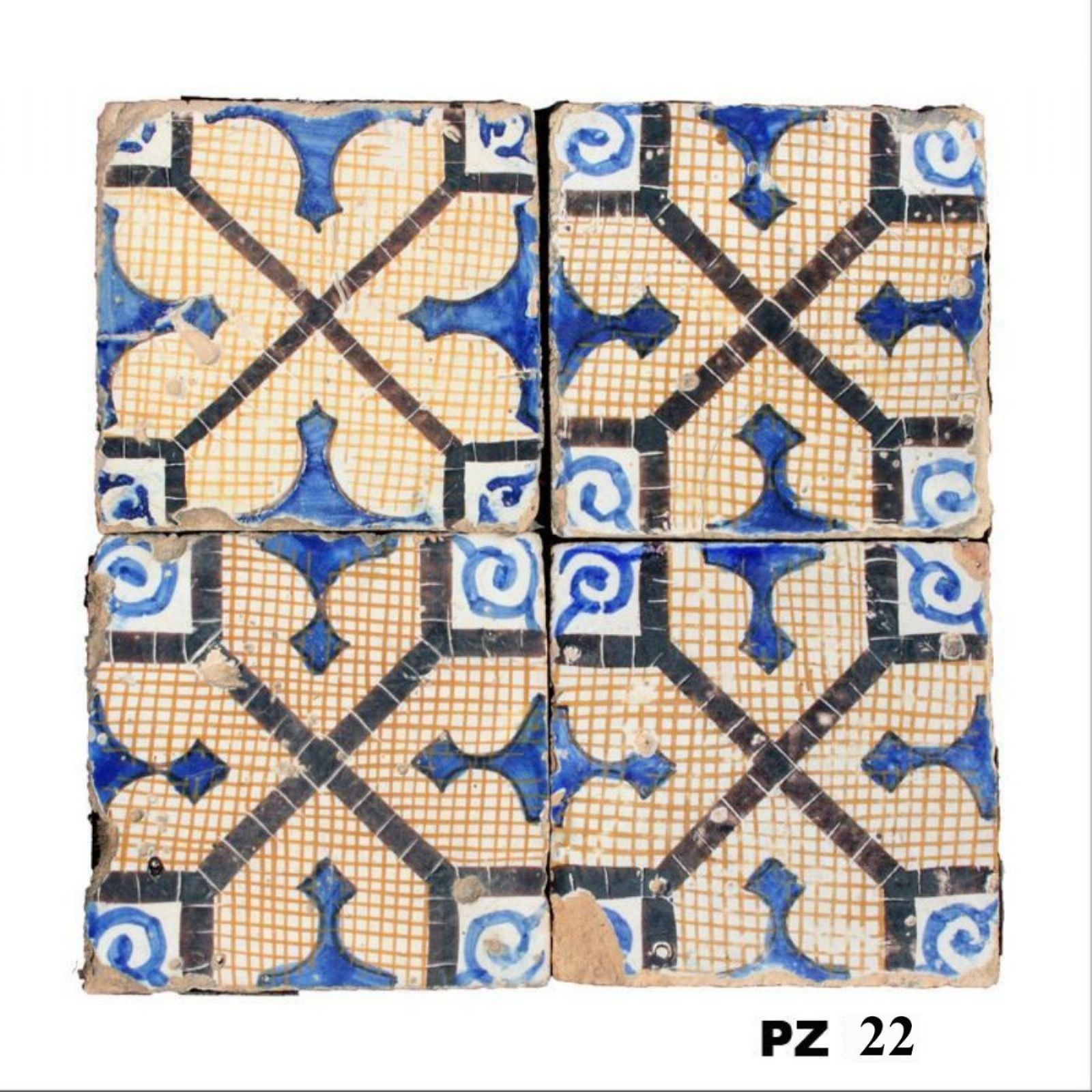 Antica pavimentazione in maiolica - Maioliche Antiche - Pavimentazioni Antiche - Prodotti - Antichità Fiorillo