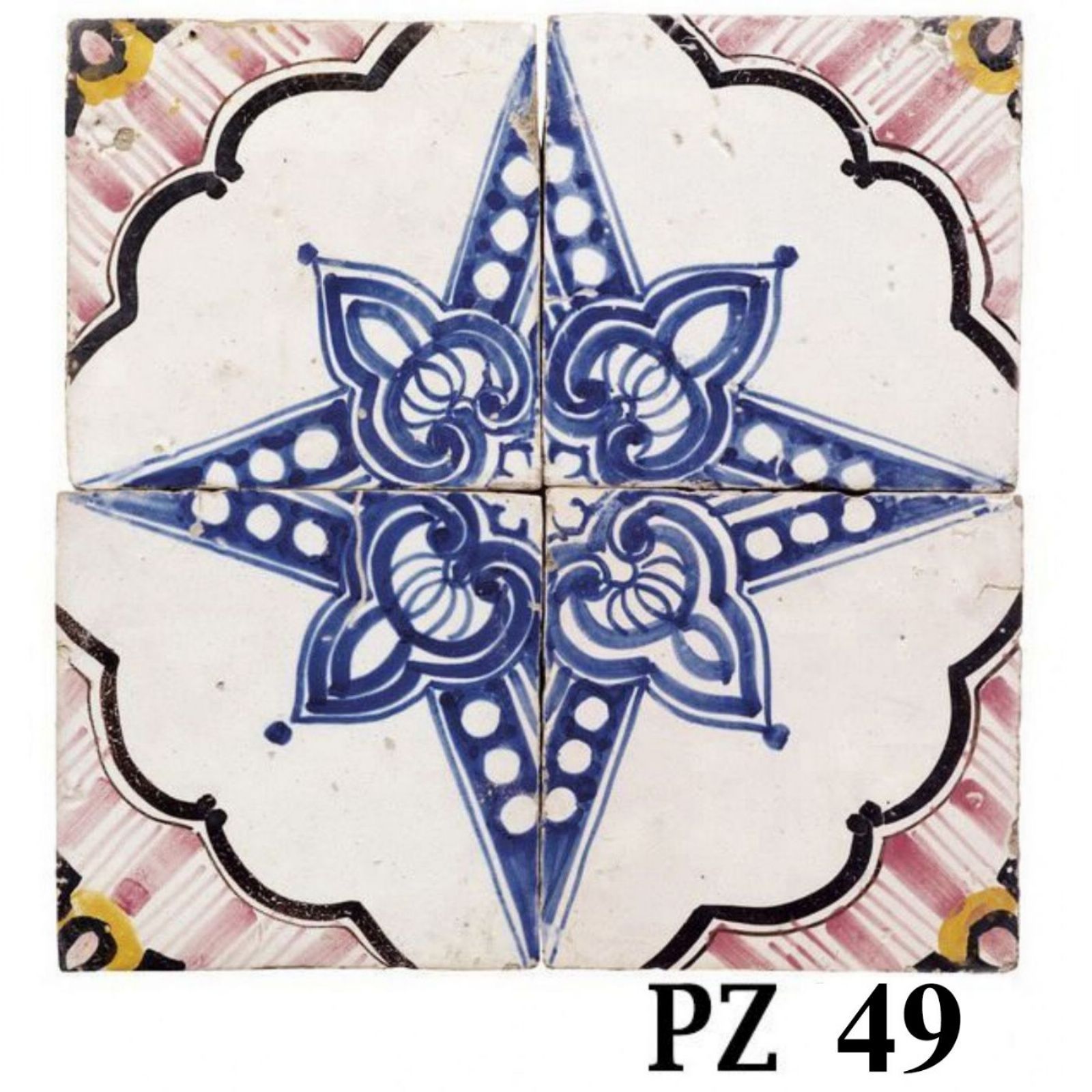 Antica pavimentazione in maiolica - Maioliche Antiche - Pavimentazioni Antiche - Prodotti - Antichità Fiorillo