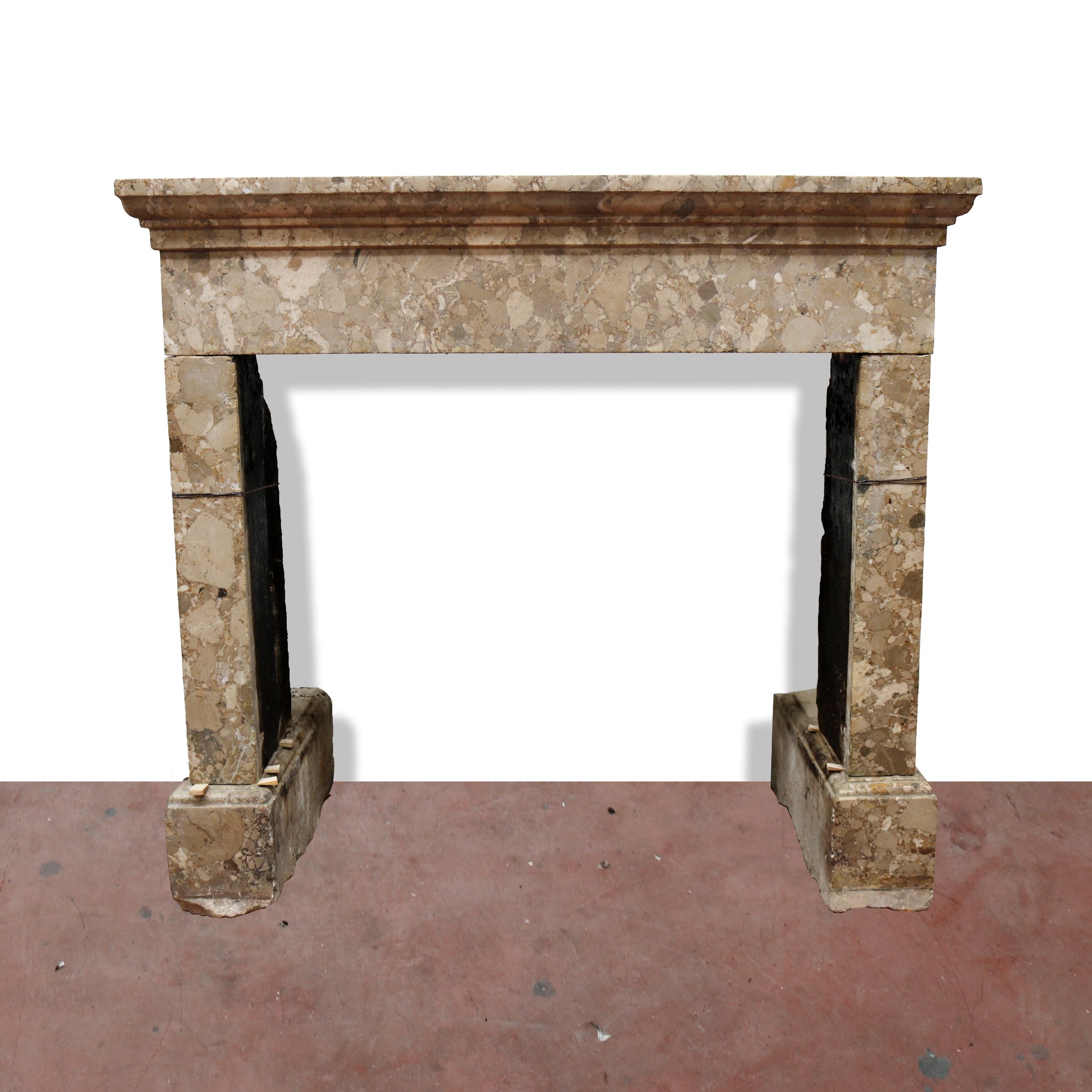 Ancient stone fireplace, cm 132x120 h. Early 1900s. - 1