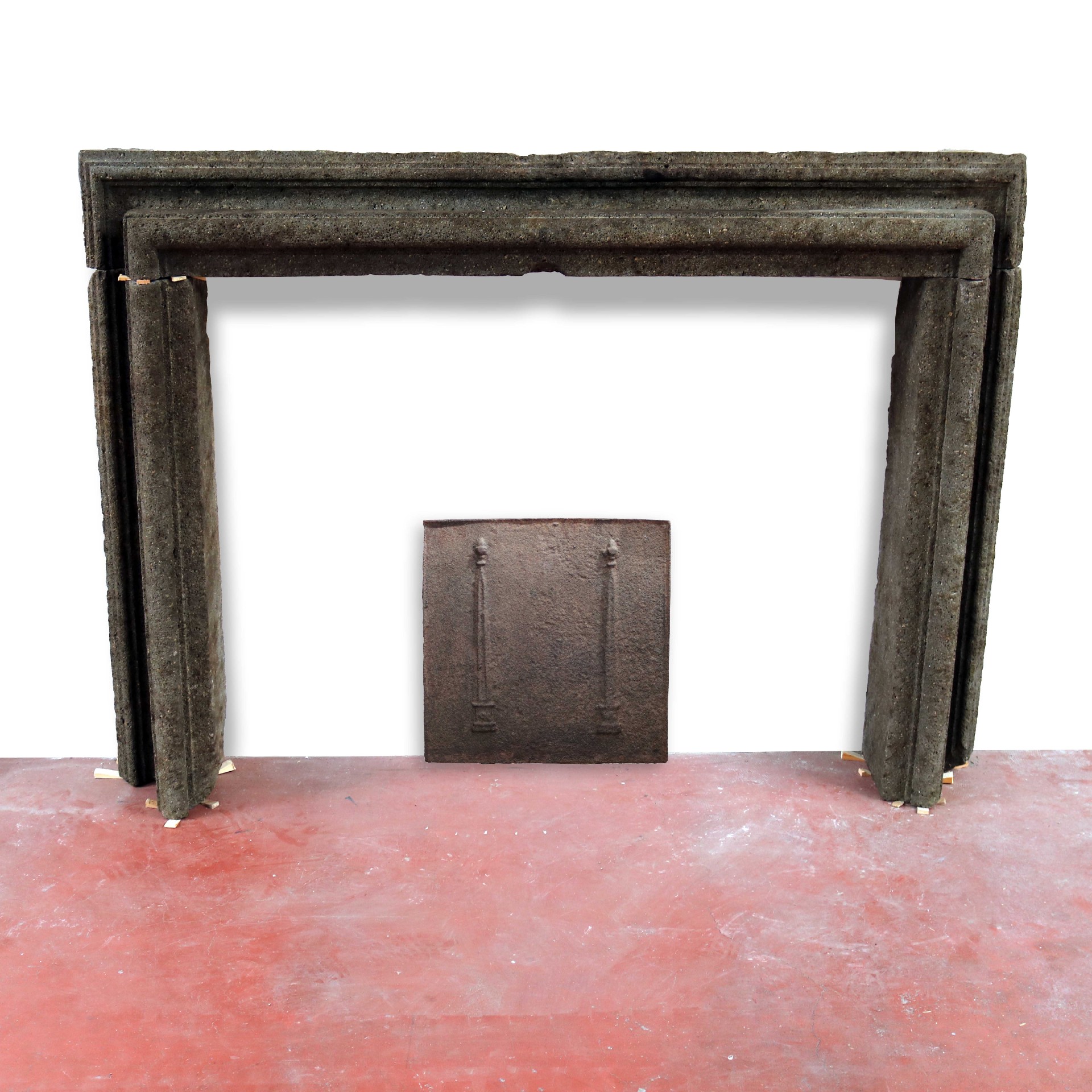 Antique stone fireplace, 184x131 cm h. - 1