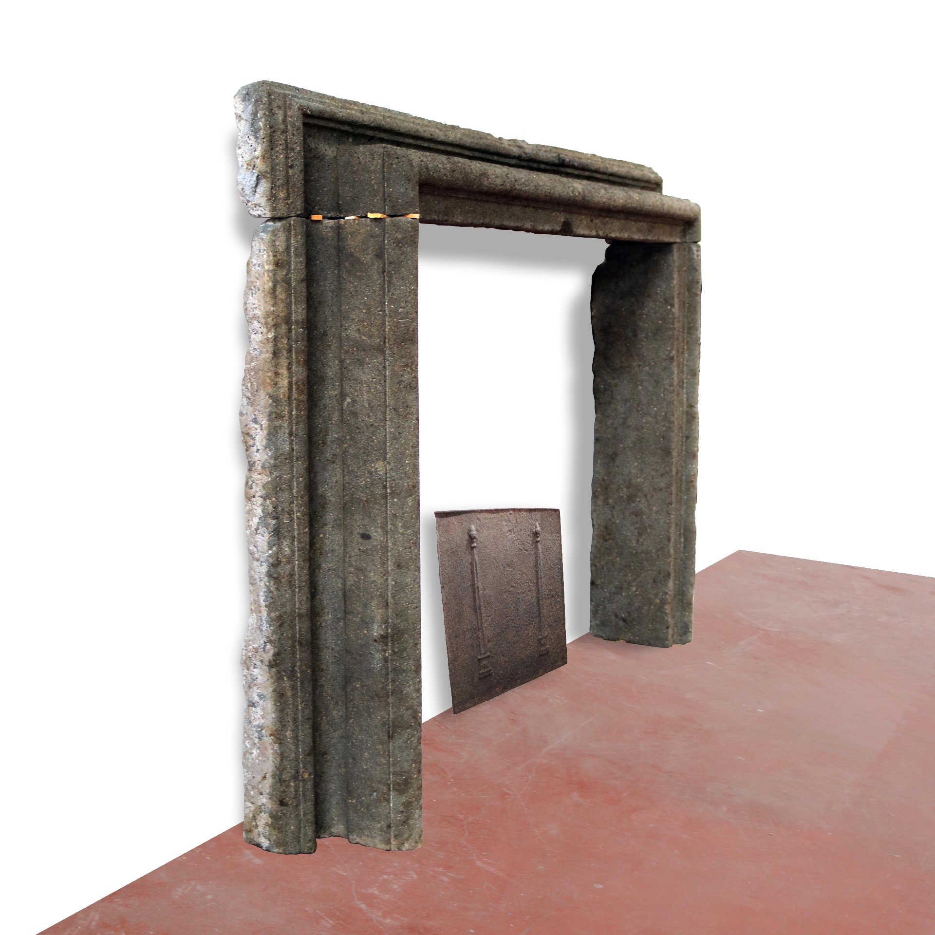 Antique stone fireplace, 184x131 cm h. - 1