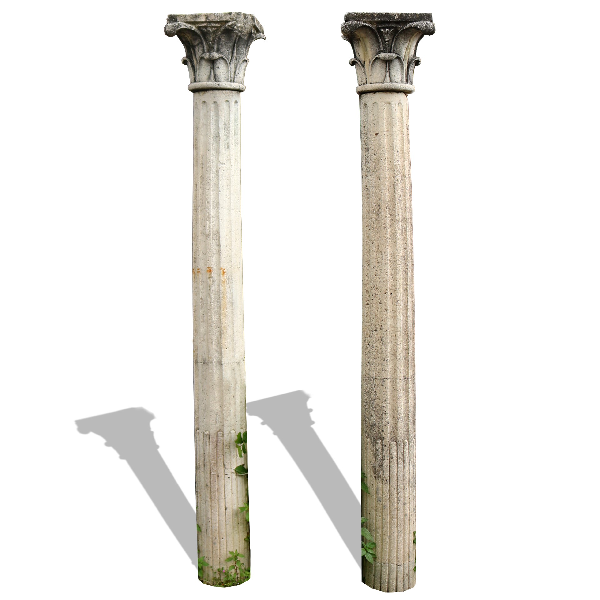 Antica coppia di colonne in impasto. - Colonne antiche - Architettura - Prodotti - Antichità Fiorillo