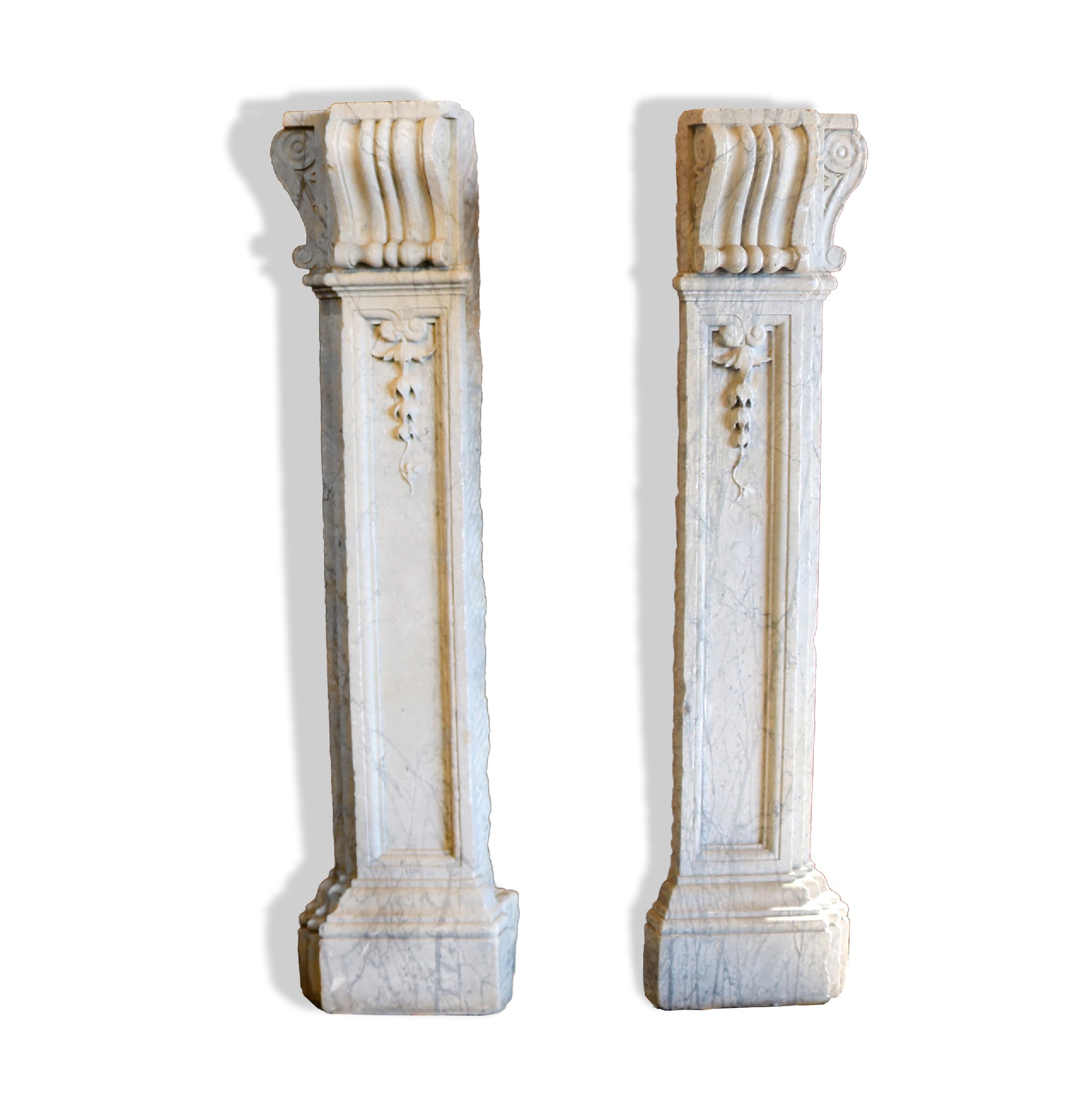 Coppia di lesene in marmo - Colonne antiche - Architettura - Prodotti - Antichità Fiorillo