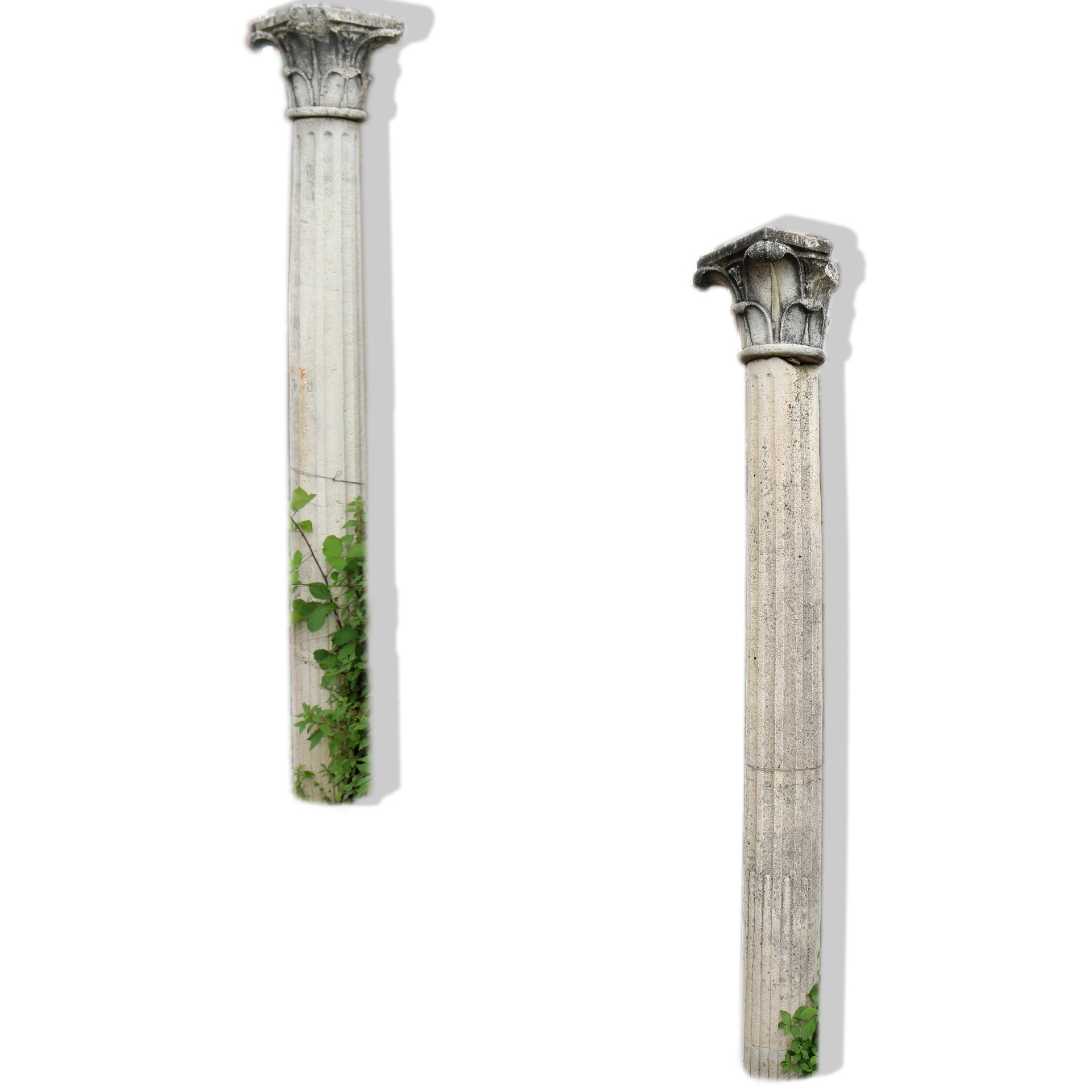 Antica coppia di colonne in impasto. - 1