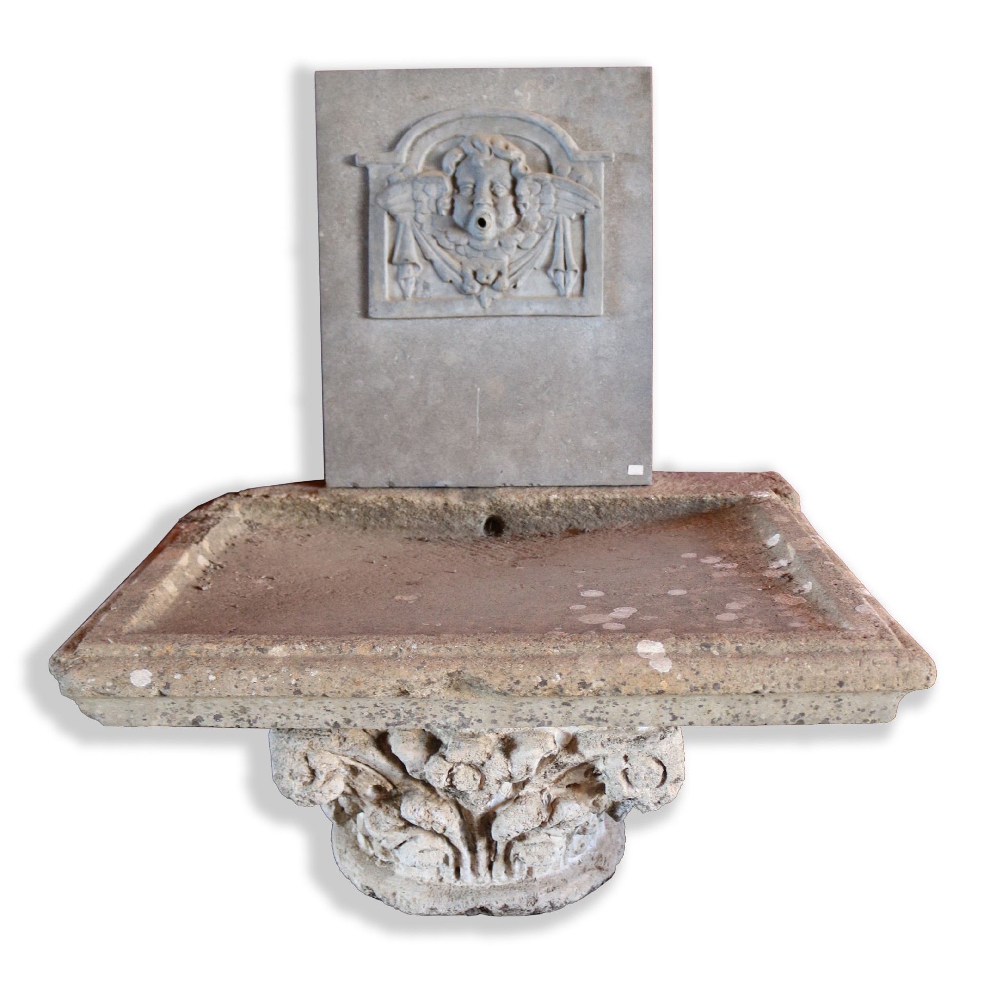 Antica fontana da muro in pietra. - Fontane Antiche - Arredo Giardino - Prodotti - Antichità Fiorillo