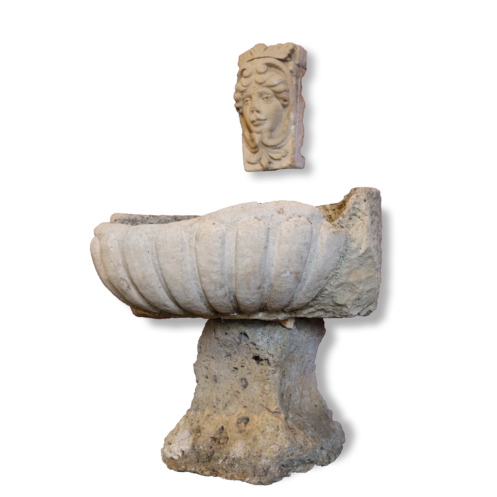 Ancient travertine fountain. - 1