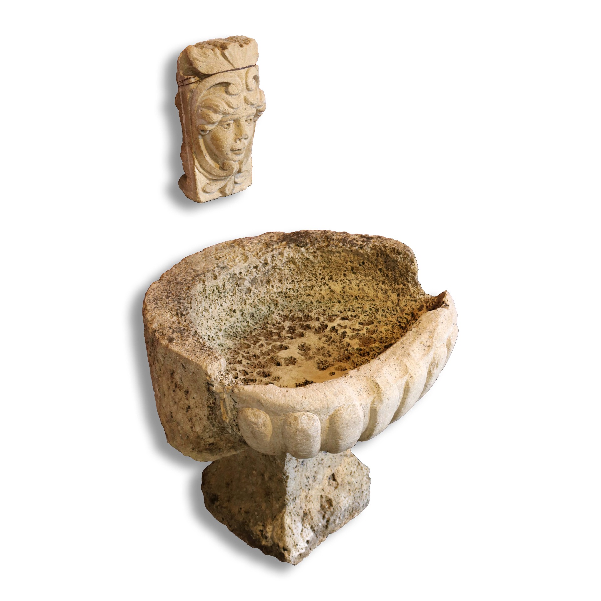 Ancient travertine fountain. - 1