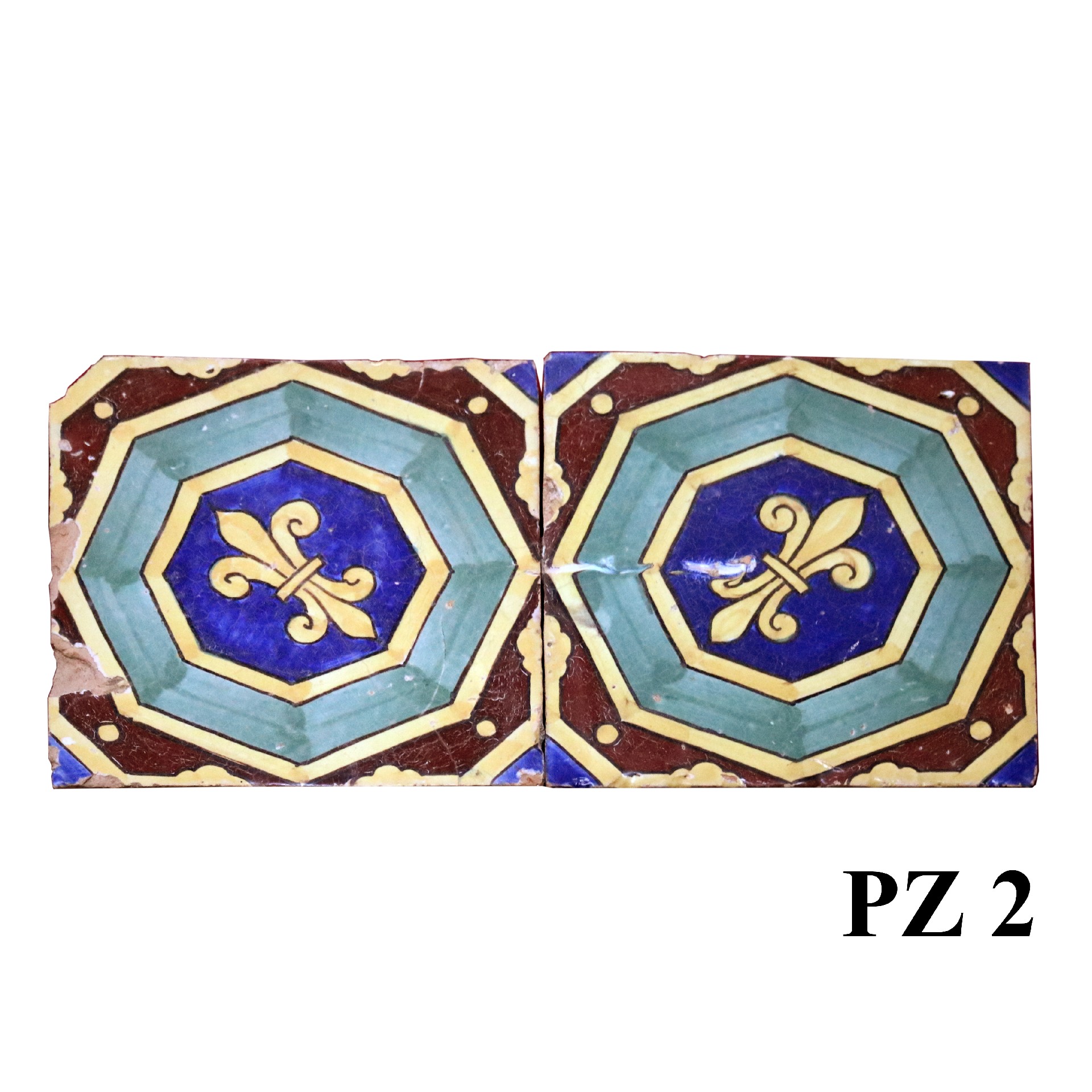 Antiche piastrelle in maiolica. - Maioliche Antiche - Pavimentazioni Antiche - Prodotti - Antichità Fiorillo