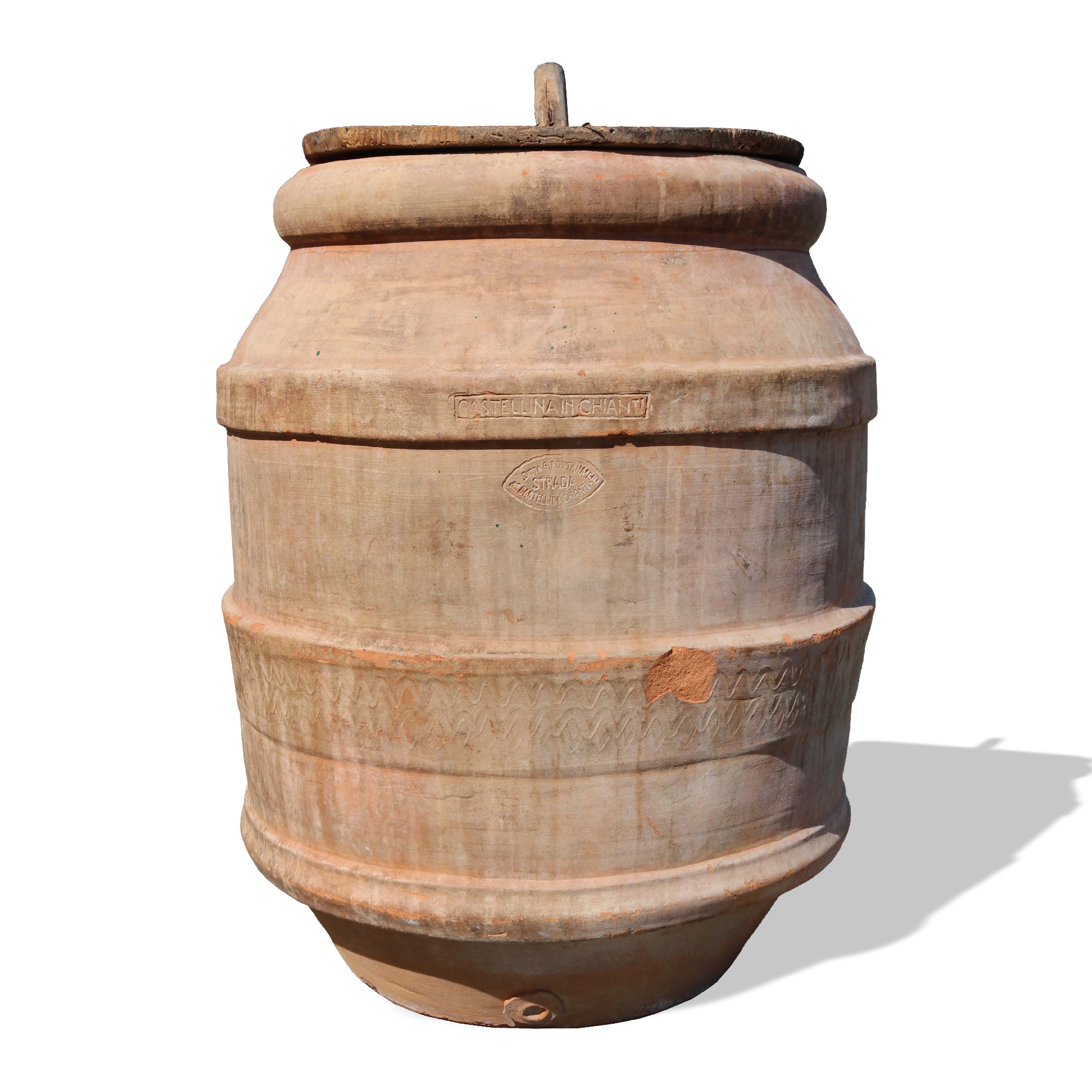 Orcio antico in terracotta con timbro. Epoca 1800. - Orci Vasi e Mortai - Arredo Giardino - Prodotti - Antichità Fiorillo