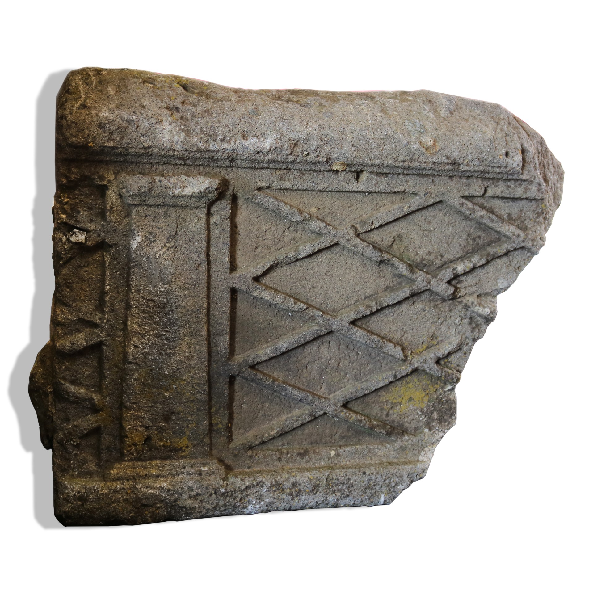 Antico frammento cornicione in pietra. - Elementi Architettonici - Architettura - Prodotti - Antichità Fiorillo