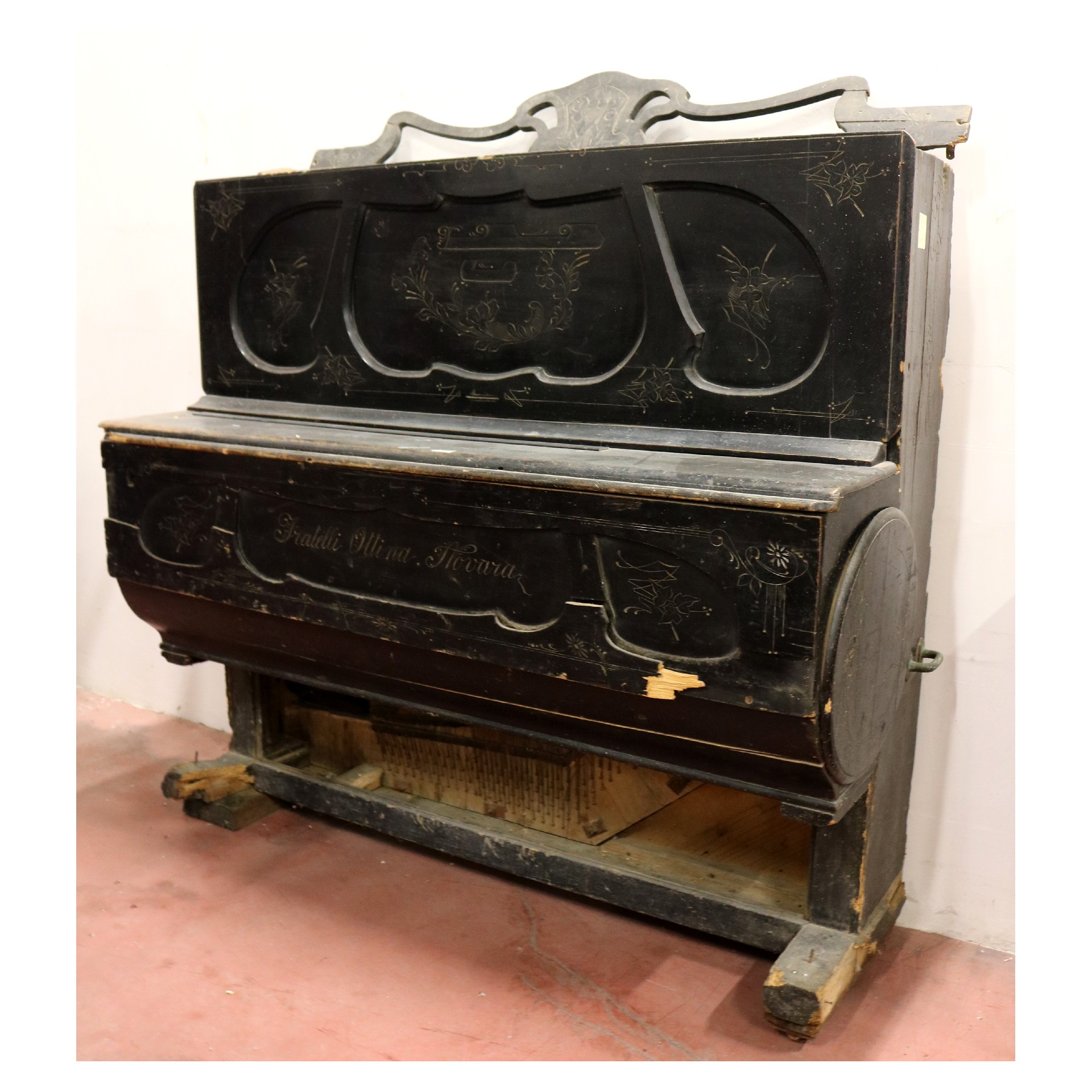Antico pianoforte in legno - 1