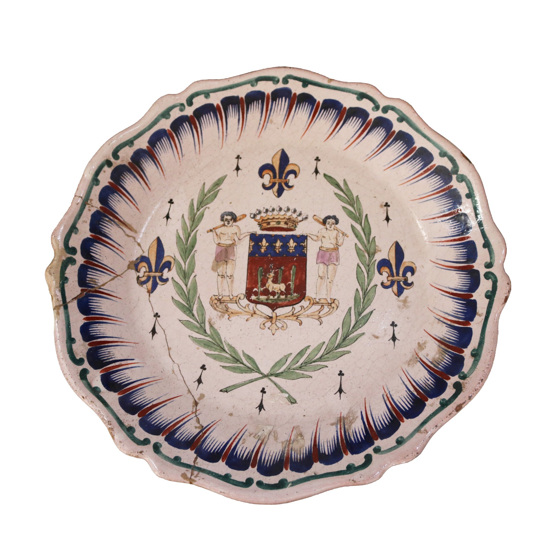 Antico piatto in maiolica - 1