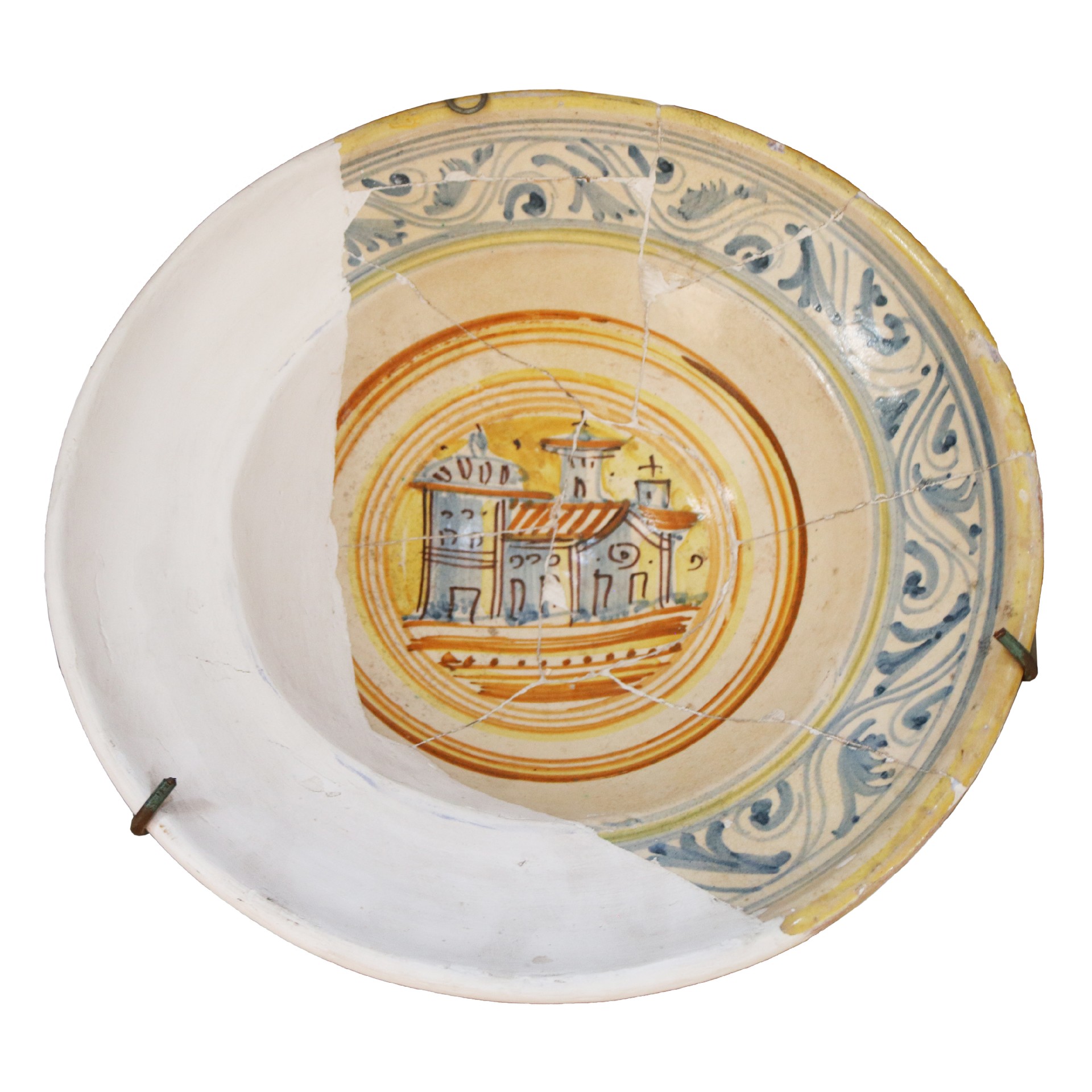 Antico piatto in maiolica.  - Ceramiche - Oggettistica - Prodotti - Antichità Fiorillo