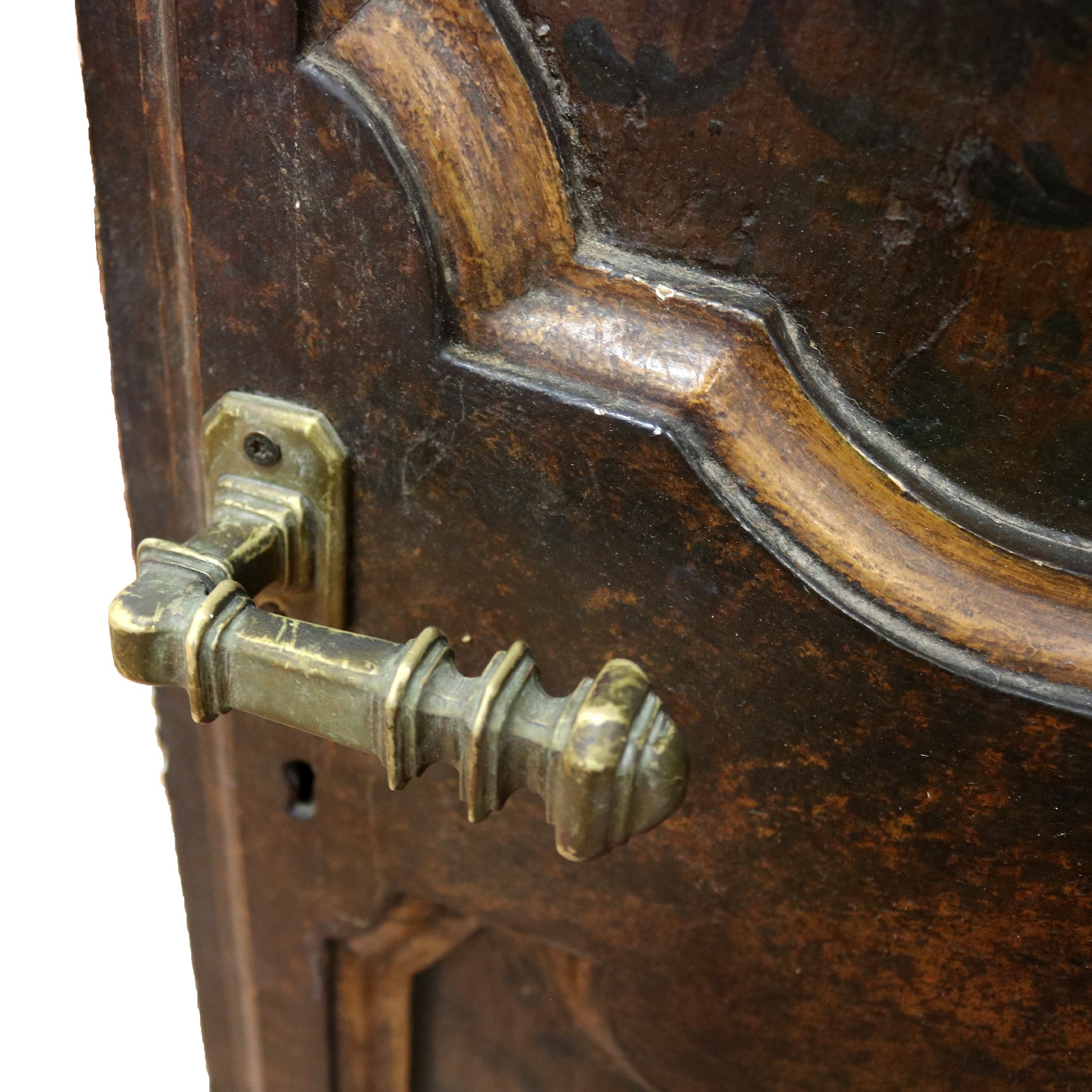 Porta ad anta singola laccata e dipinta. - 1