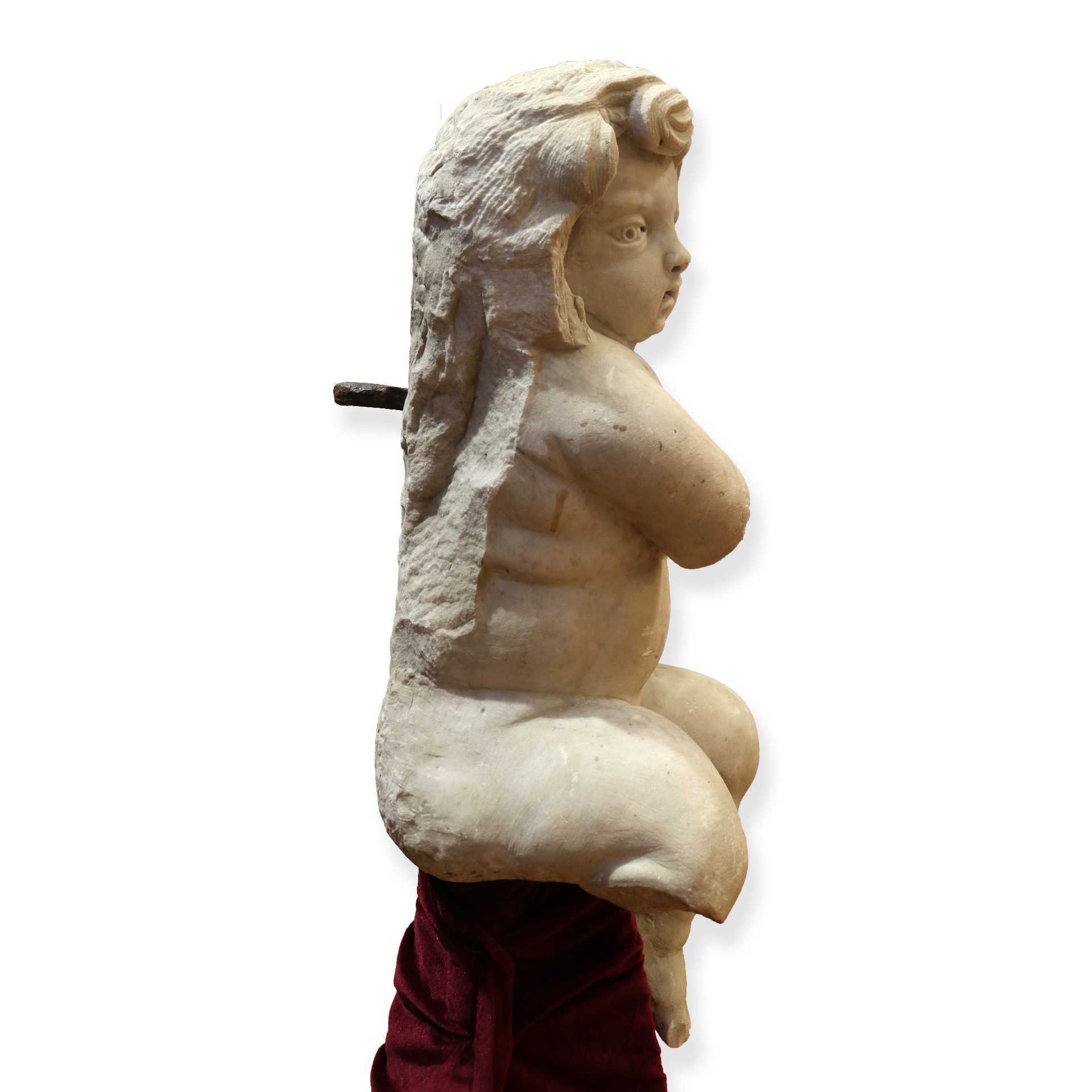 Scultura in marmo raffigurante putto. - 1