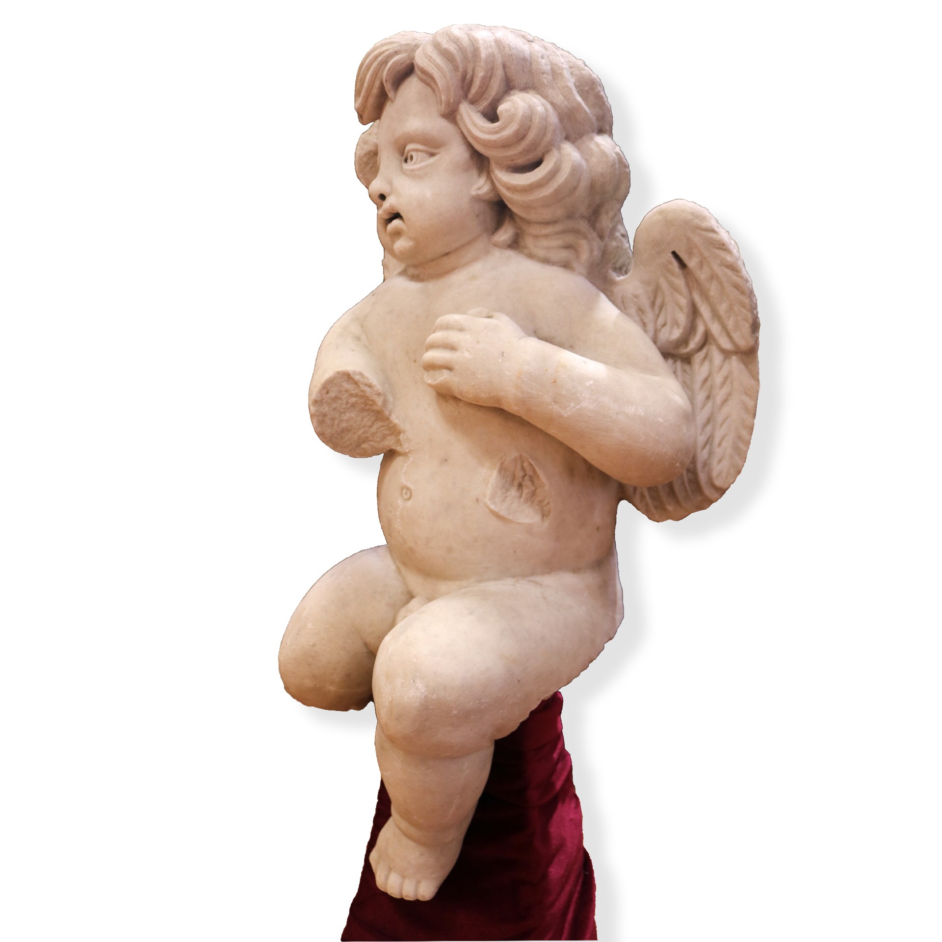 Scultura in marmo raffigurante putto. - 1