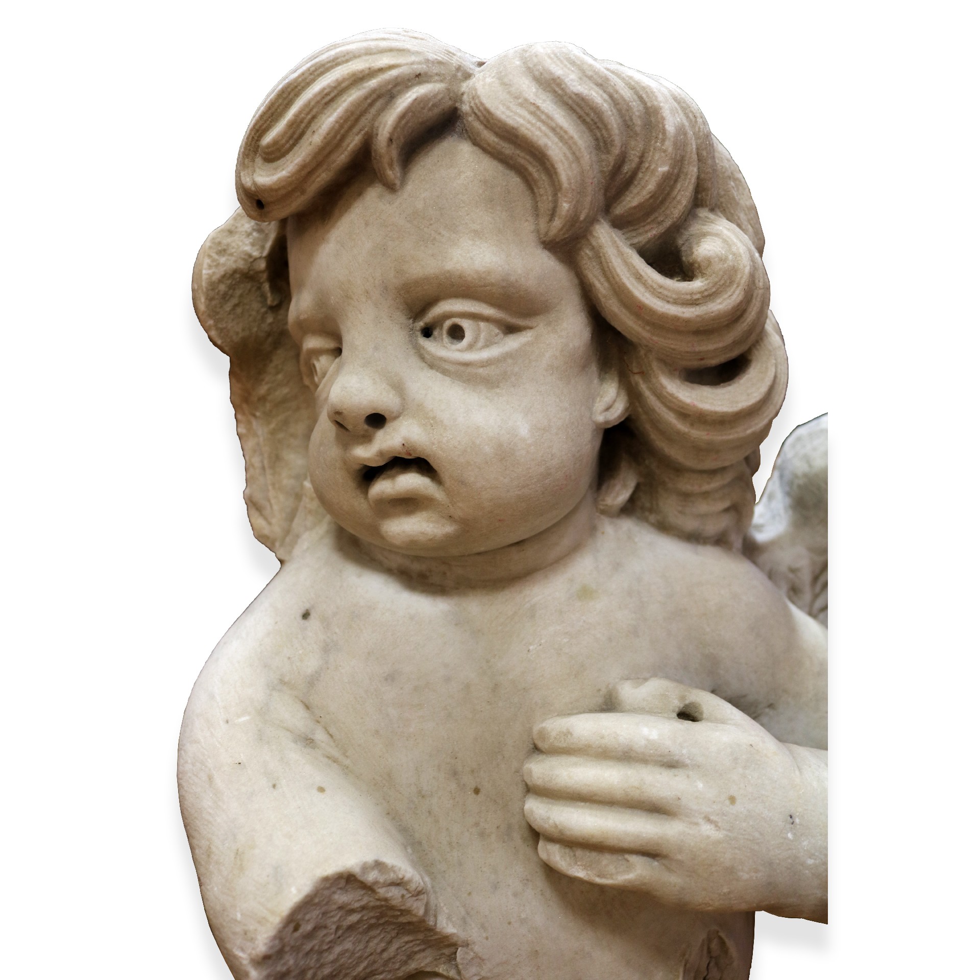 Scultura in marmo raffigurante putto. - 1