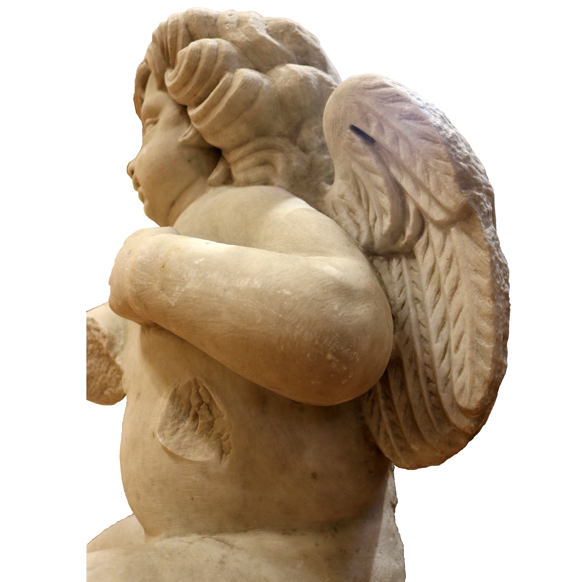 Scultura in marmo raffigurante putto. - 1