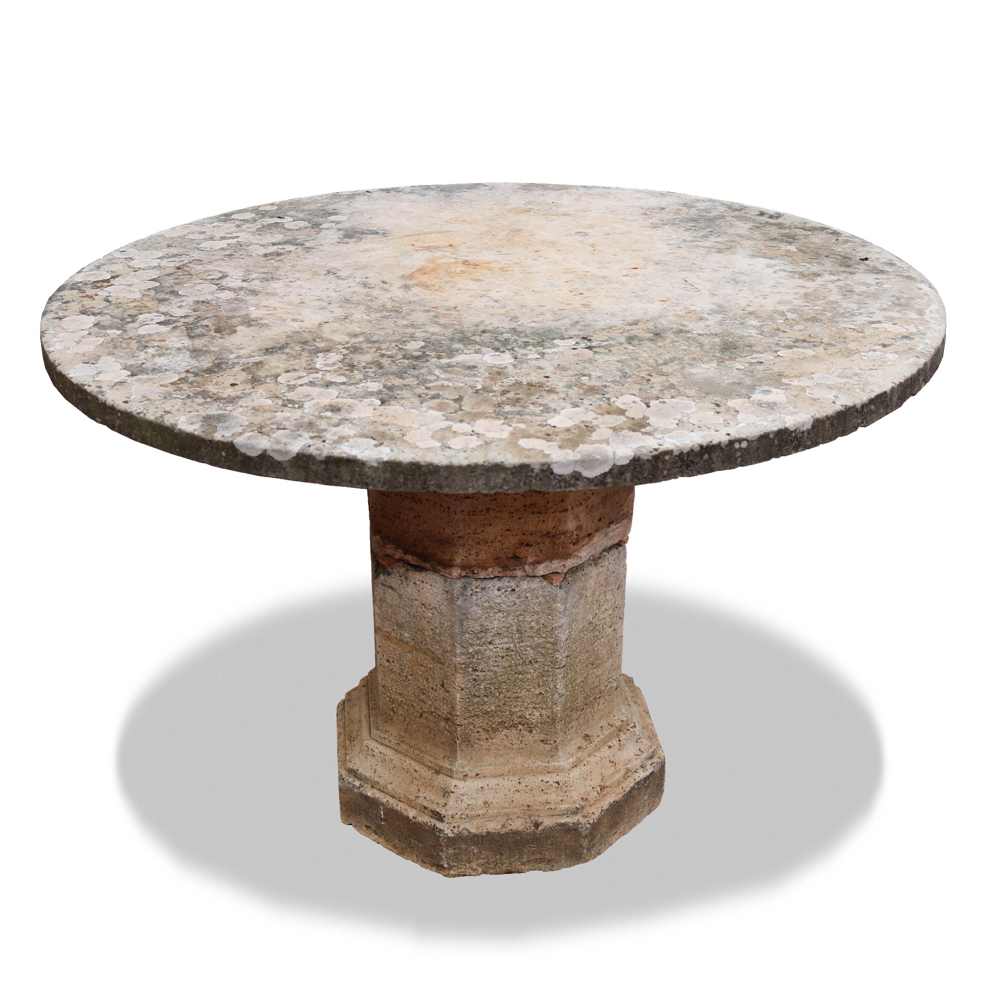 Tavolo antico in pietra e marmo. - 1