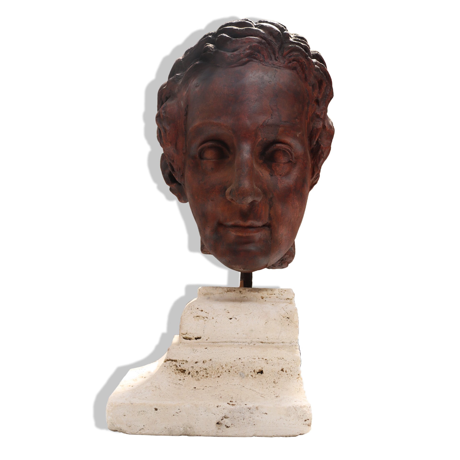 Antica scultura di testa in terracotta.  - Statue Antiche - Sculture Antiche - Prodotti - Antichità Fiorillo