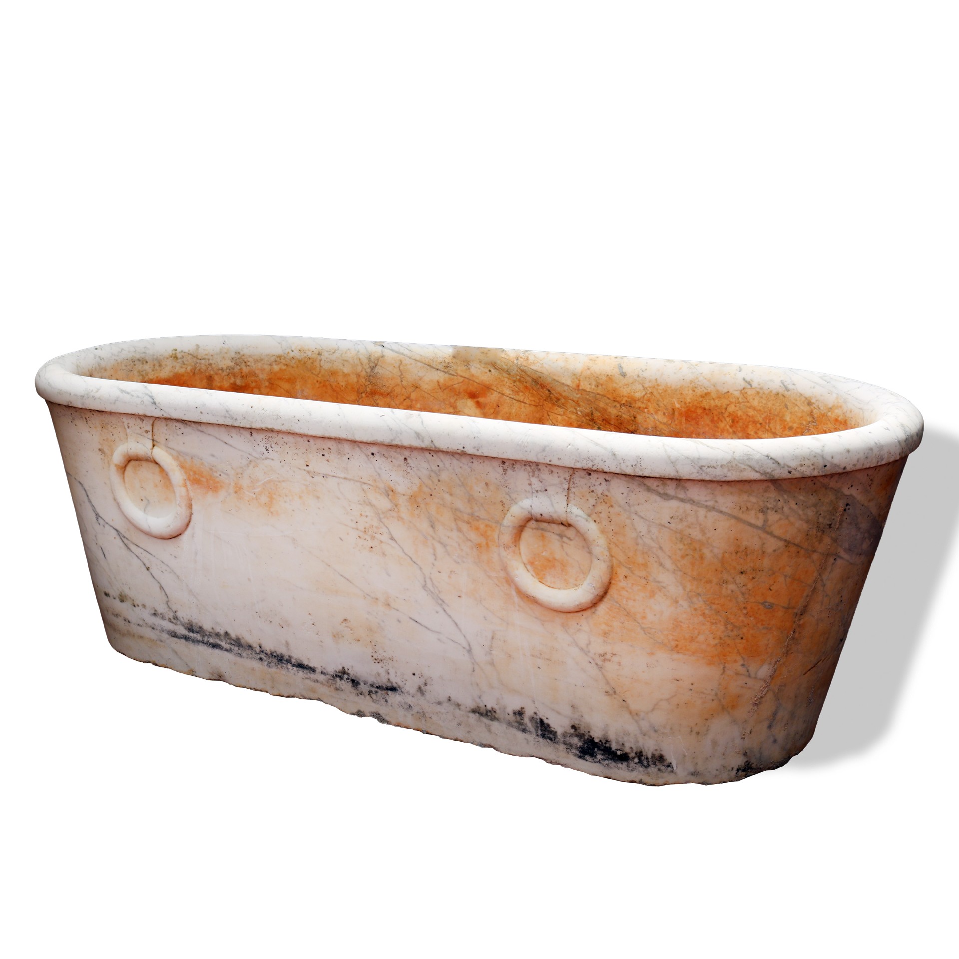 Una di due antiche vasche in marmo - Fontane Antiche - Arredo Giardino - Prodotti - Antichità Fiorillo