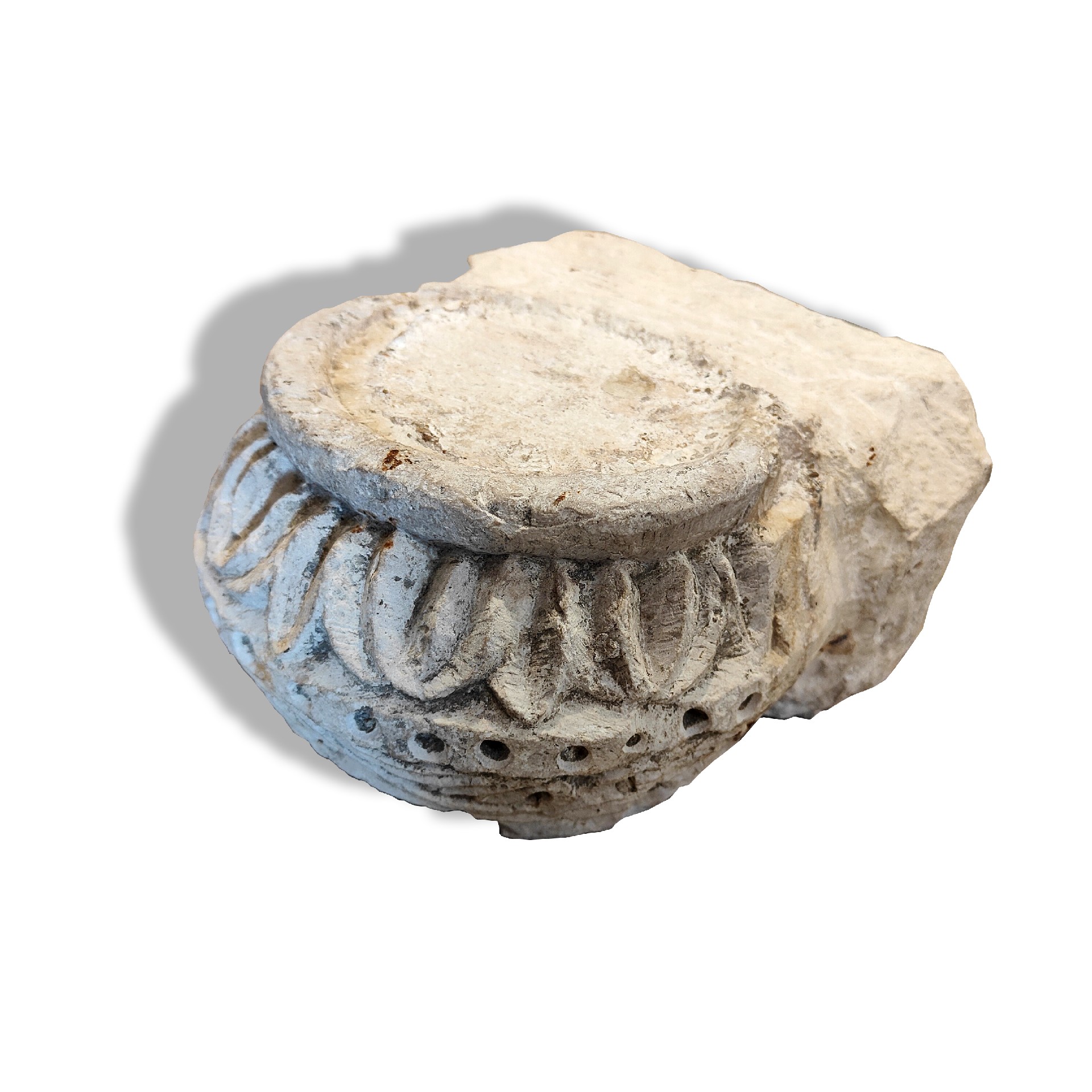 Antica base in pietra chiara - Capitelli basi per colonne - Architettura - Prodotti - Antichità Fiorillo