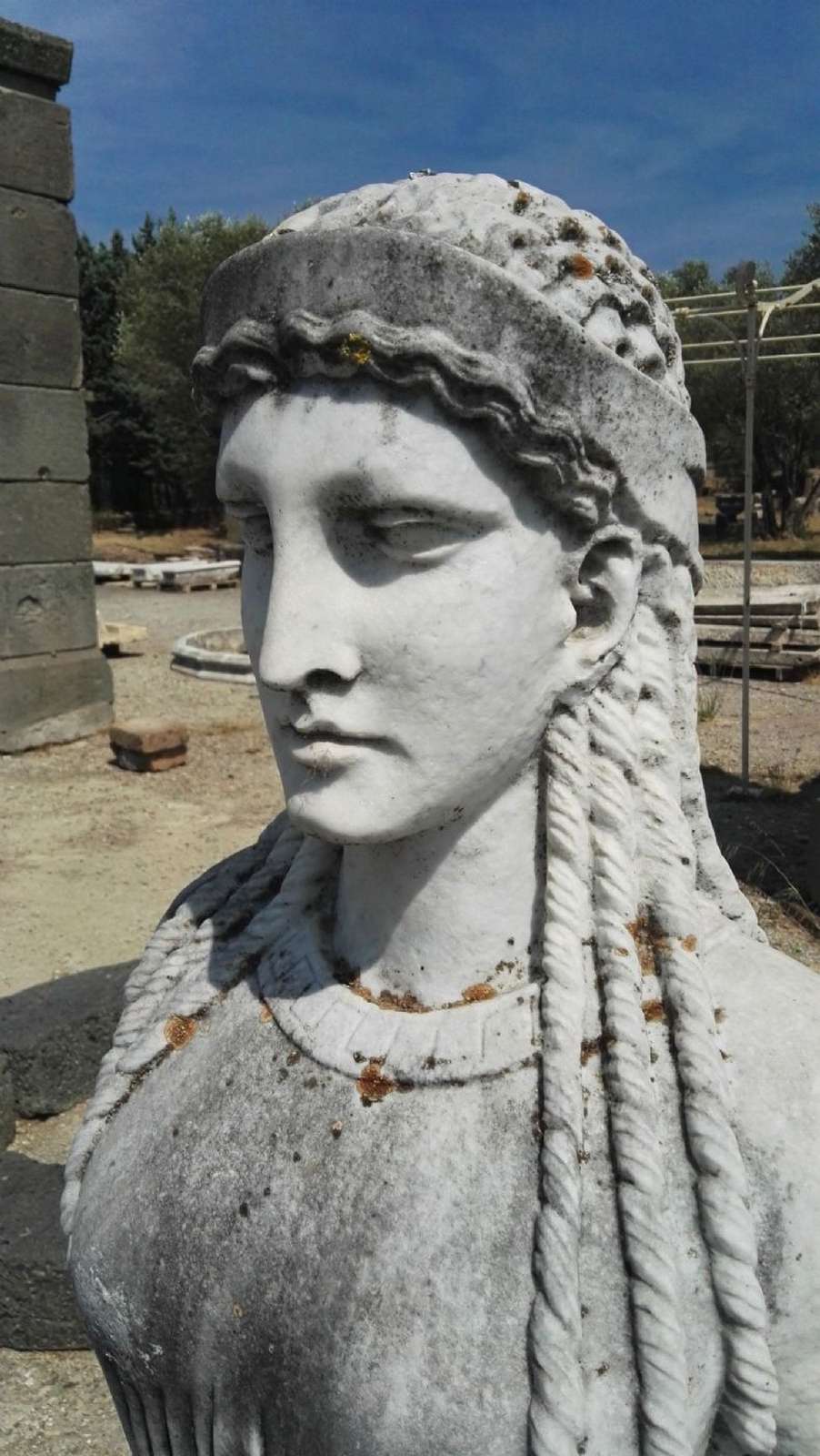 Antica statua in marmo. Epoca 1800. - 1