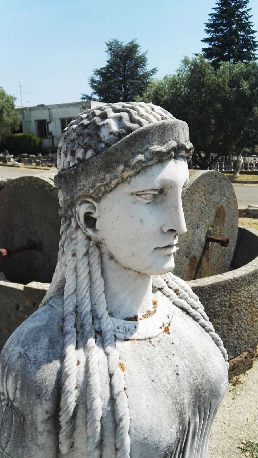 Antica statua in marmo. Epoca 1800. - 1