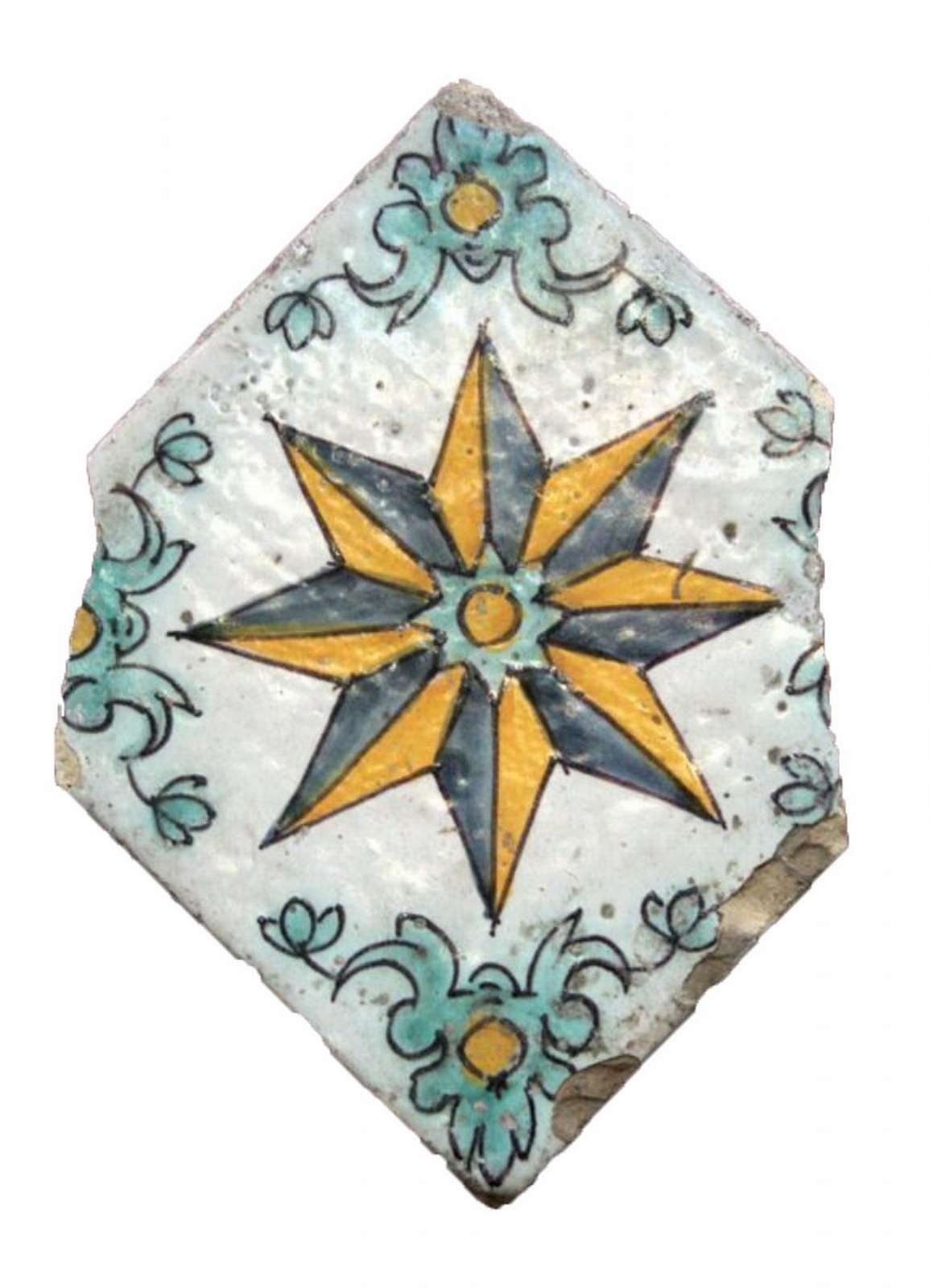 Antica mattonella in maiolica - Maioliche Antiche - Pavimentazioni Antiche - Prodotti - Antichità Fiorillo