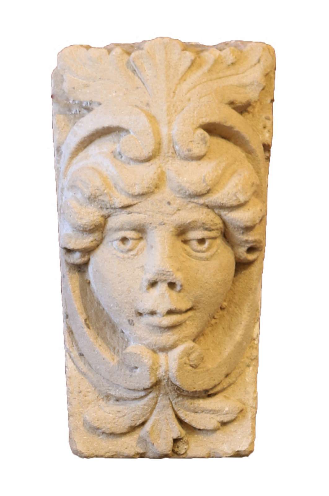 Antico mascherone in pietra. Epoca 1700. - Mascheroni Antichi - Arredo Giardino - Prodotti - Antichità Fiorillo
