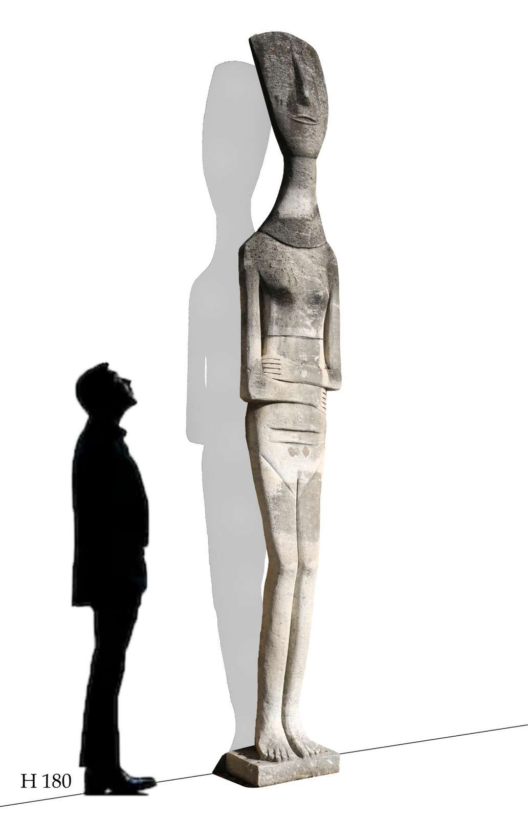 Antica e rarissima statua in marmo. Epoca 1800. - 1