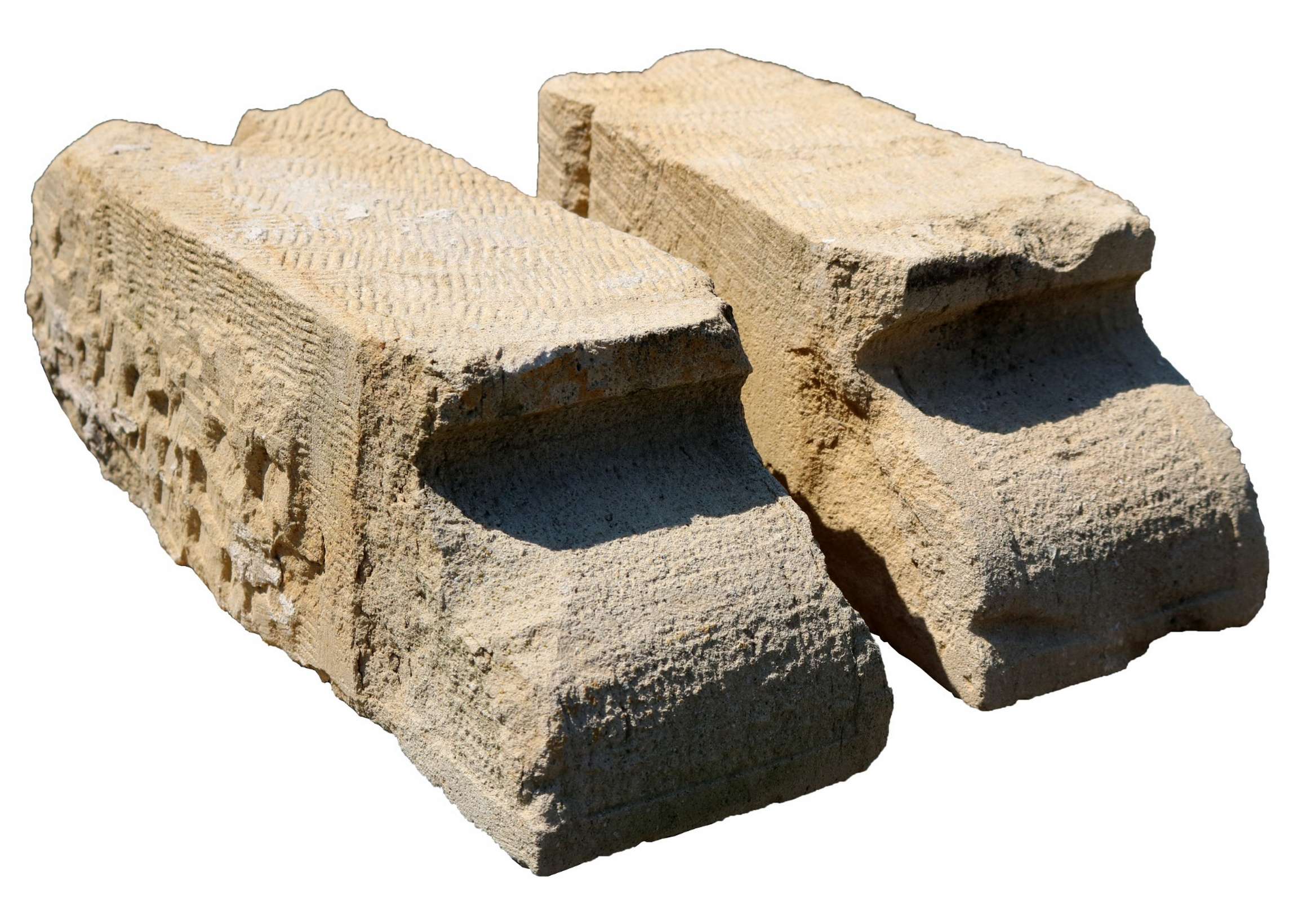 Coppia di antiche mensole in pietra. Epoca 1800. - 1